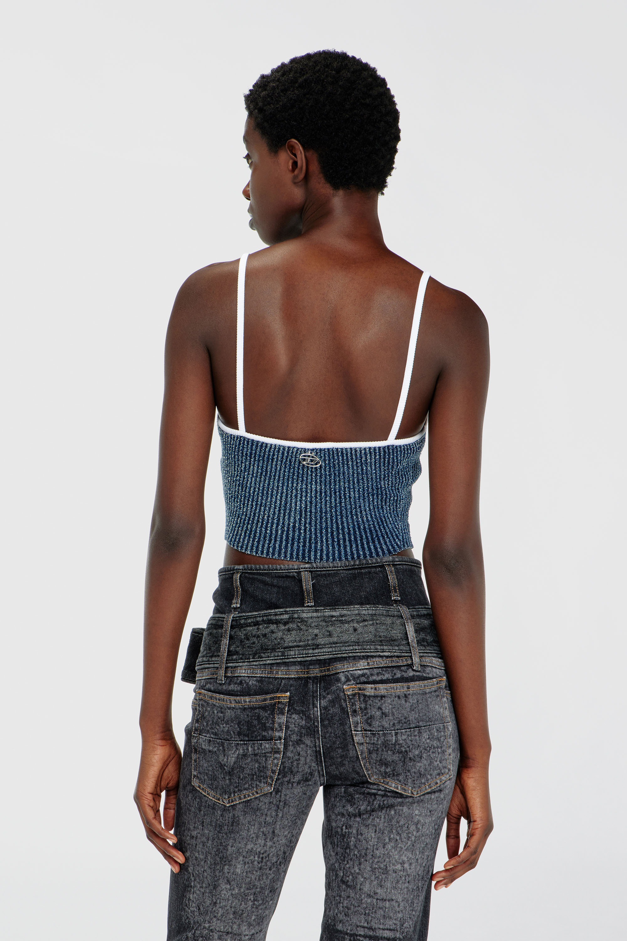 Diesel - M-ESTERE, Female's キャミソールトップ in ブルー/ホワイト - 4