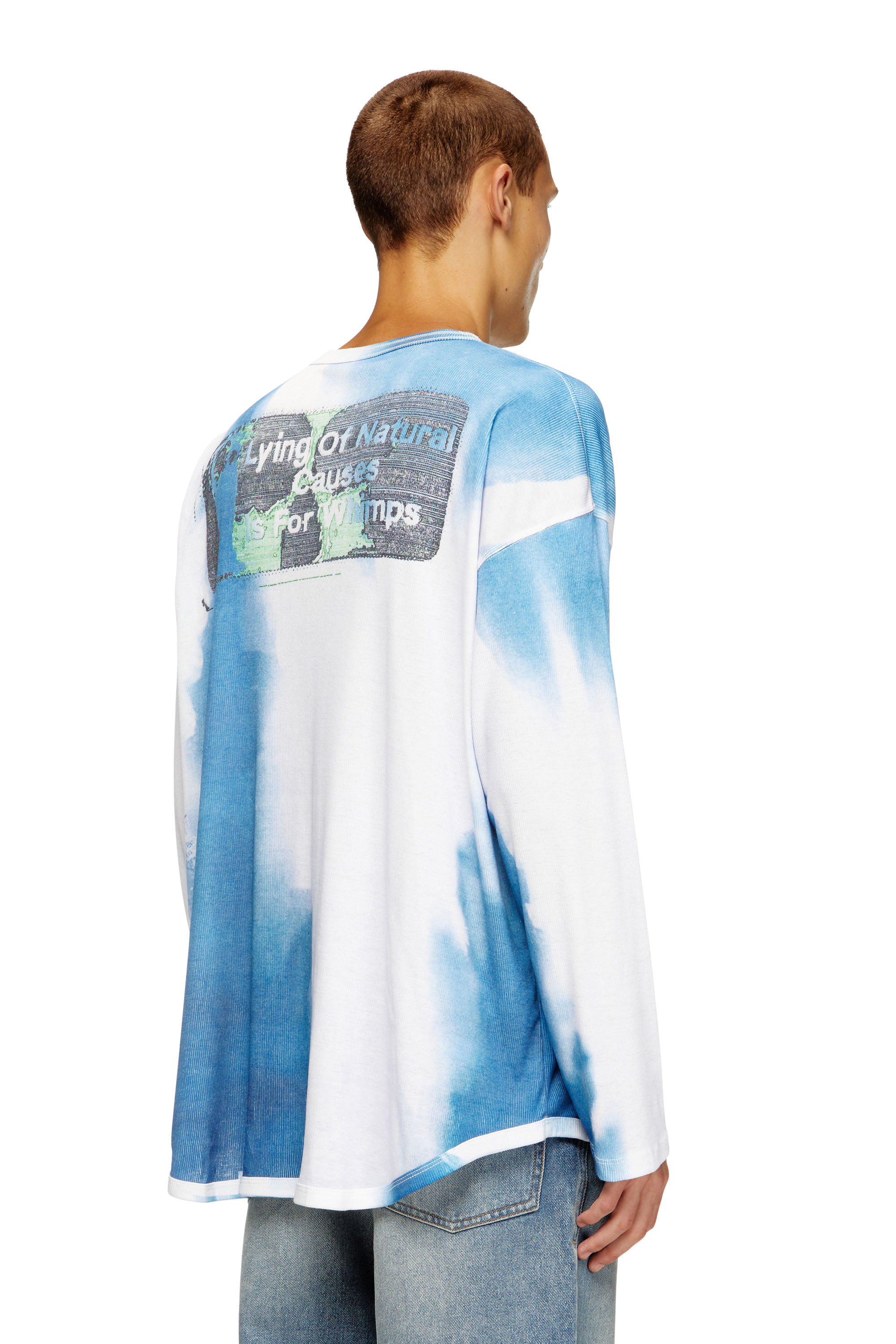 Diesel - T-ALLAN, Male's 長袖トップ in ブルー/ホワイト - 4