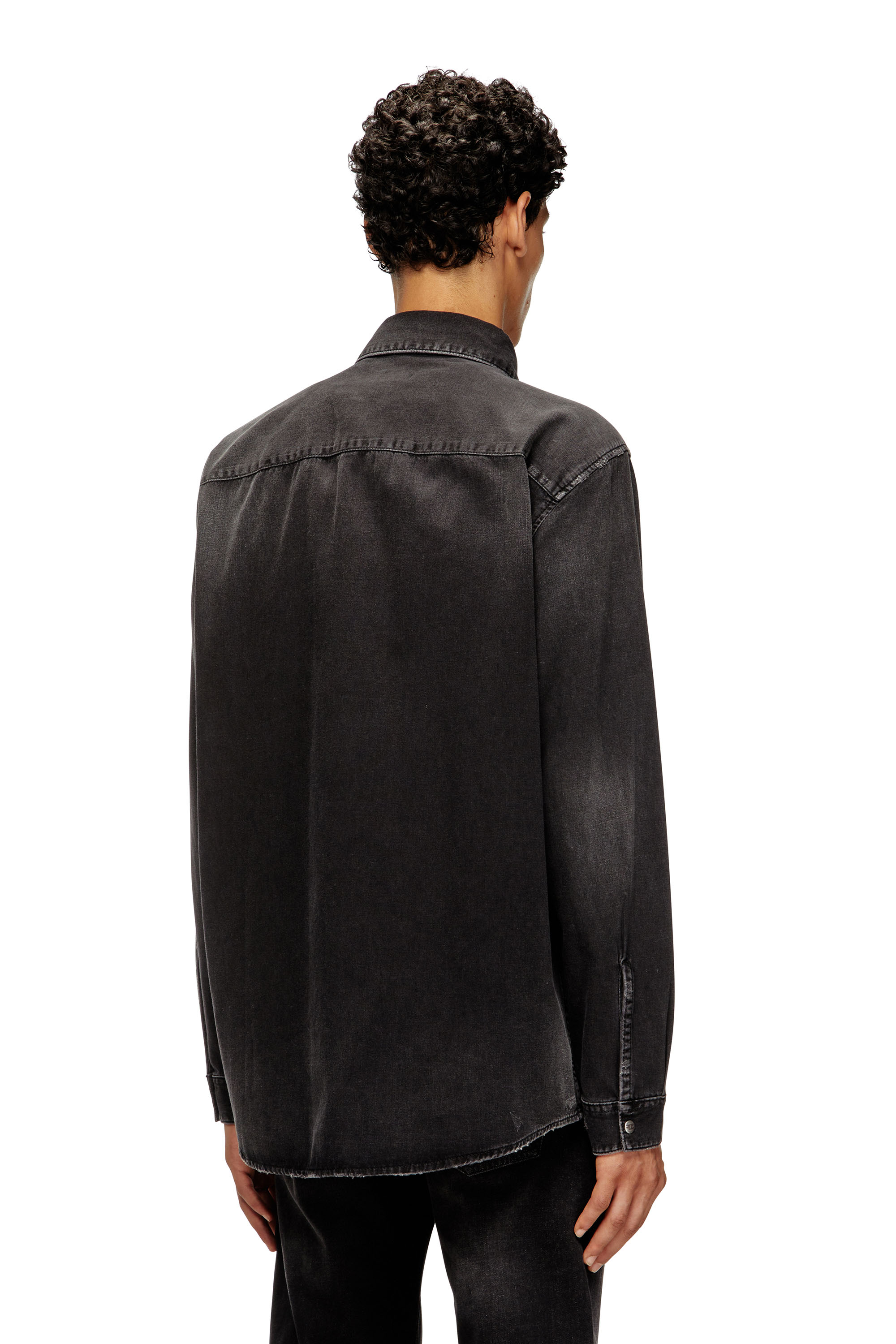 Diesel - D-SIMPLY, Male's Long-sleeve denim shirt in ブラック - 4