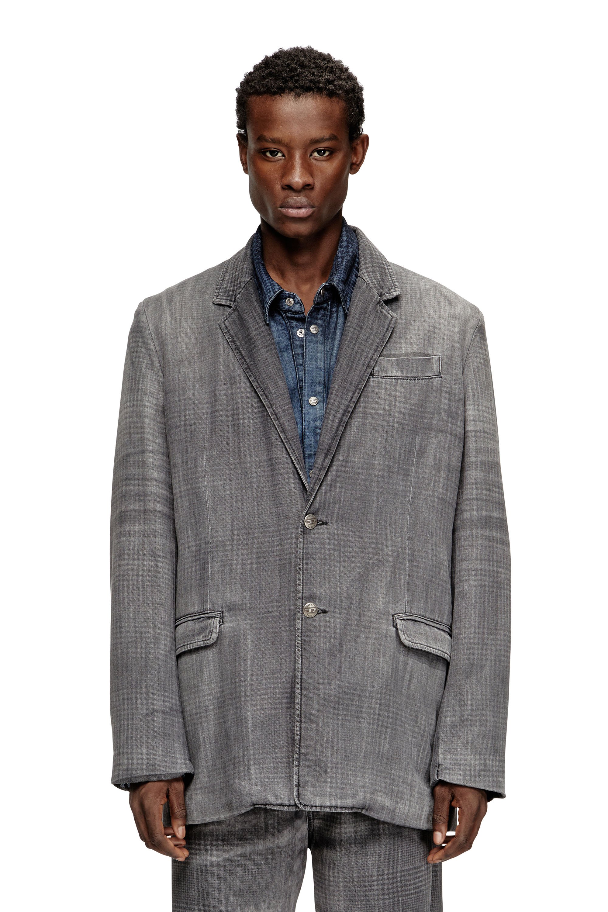 Diesel - D-REGER-S1, Unisex's デニムジャケット in グレー - 2