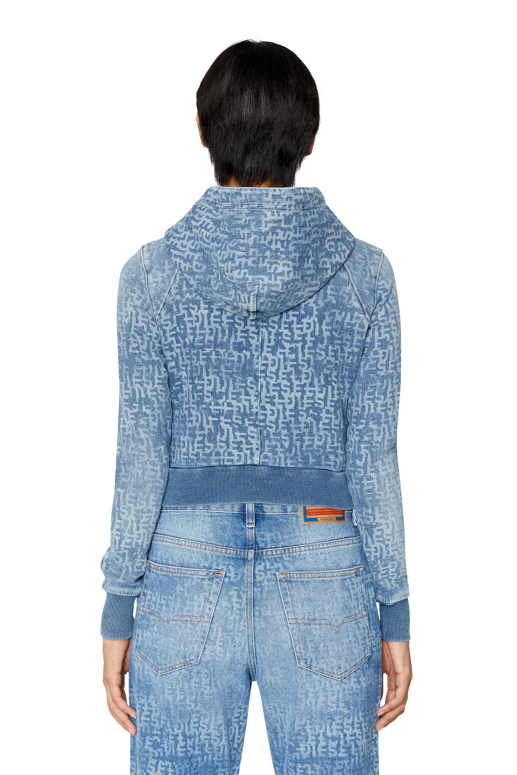 Diesel - D-ANGY TRACK DENIM HOODIE, ライトブルー - Image 2