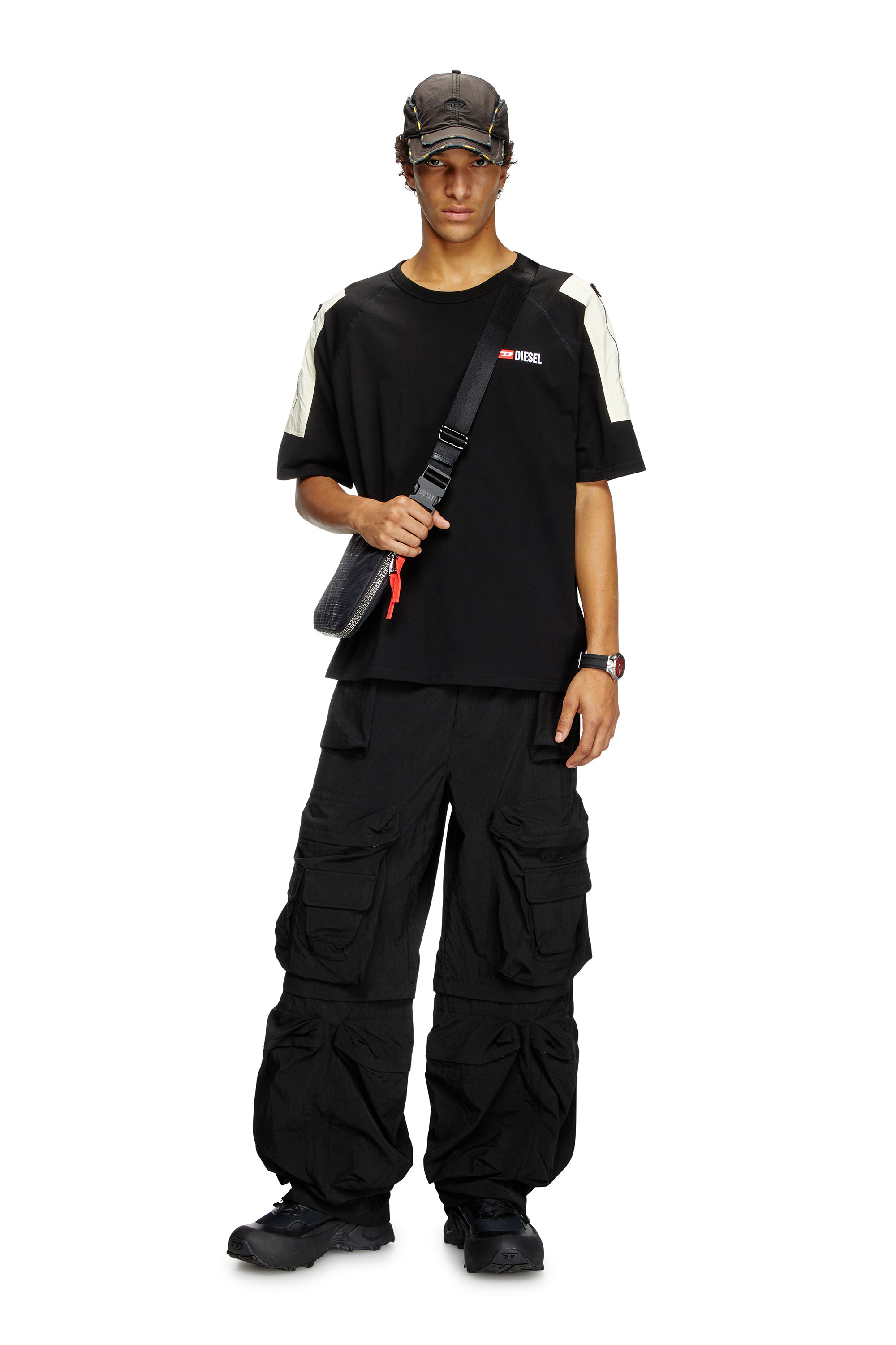 Diesel - ZIP-D CROSSBODY BAG X, Unisex's ショルダーバッグ in ブラック - 1