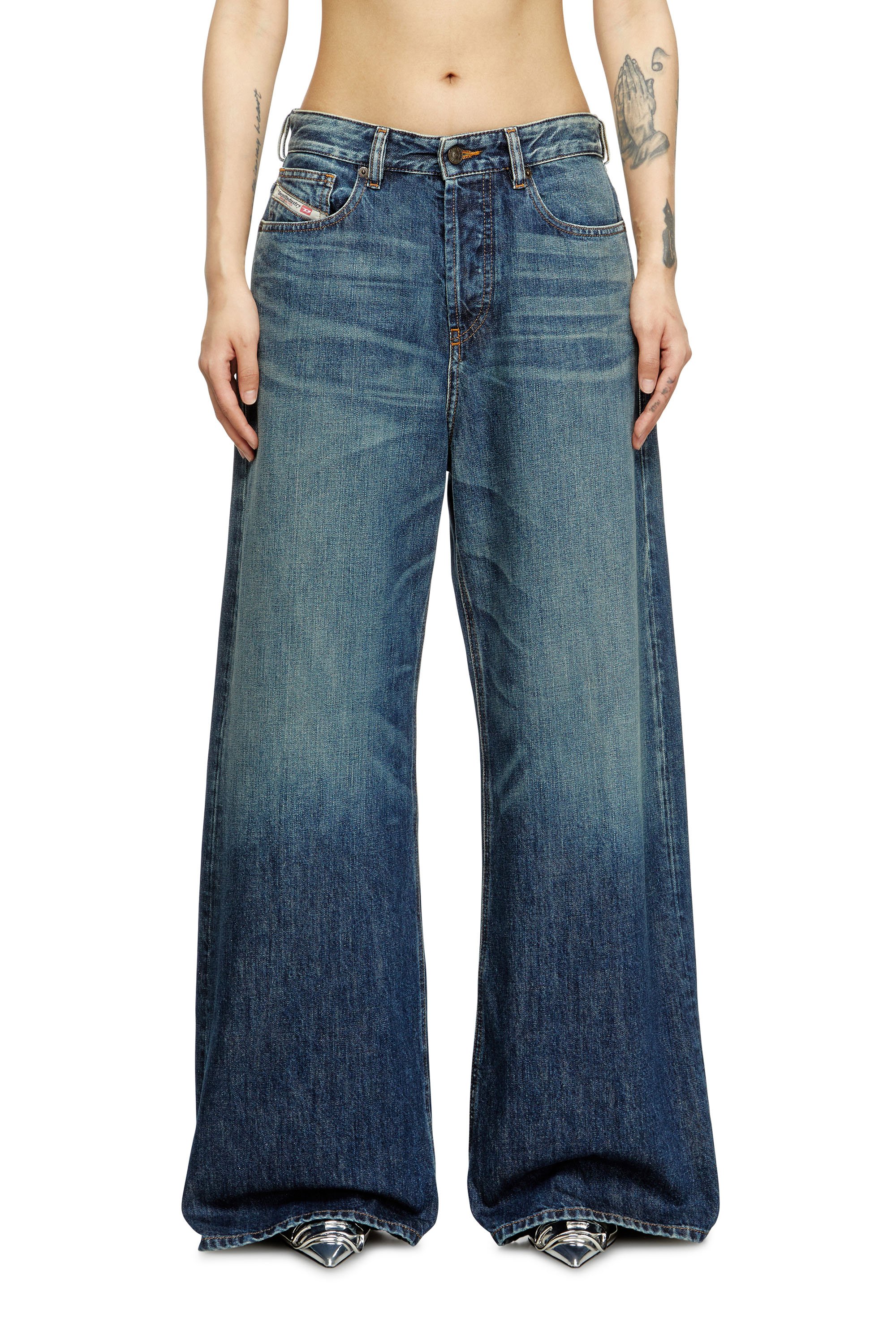 Diesel - Female's Relaxed Jeans 1996 D-Sire 09H59, ダークブルー - 2