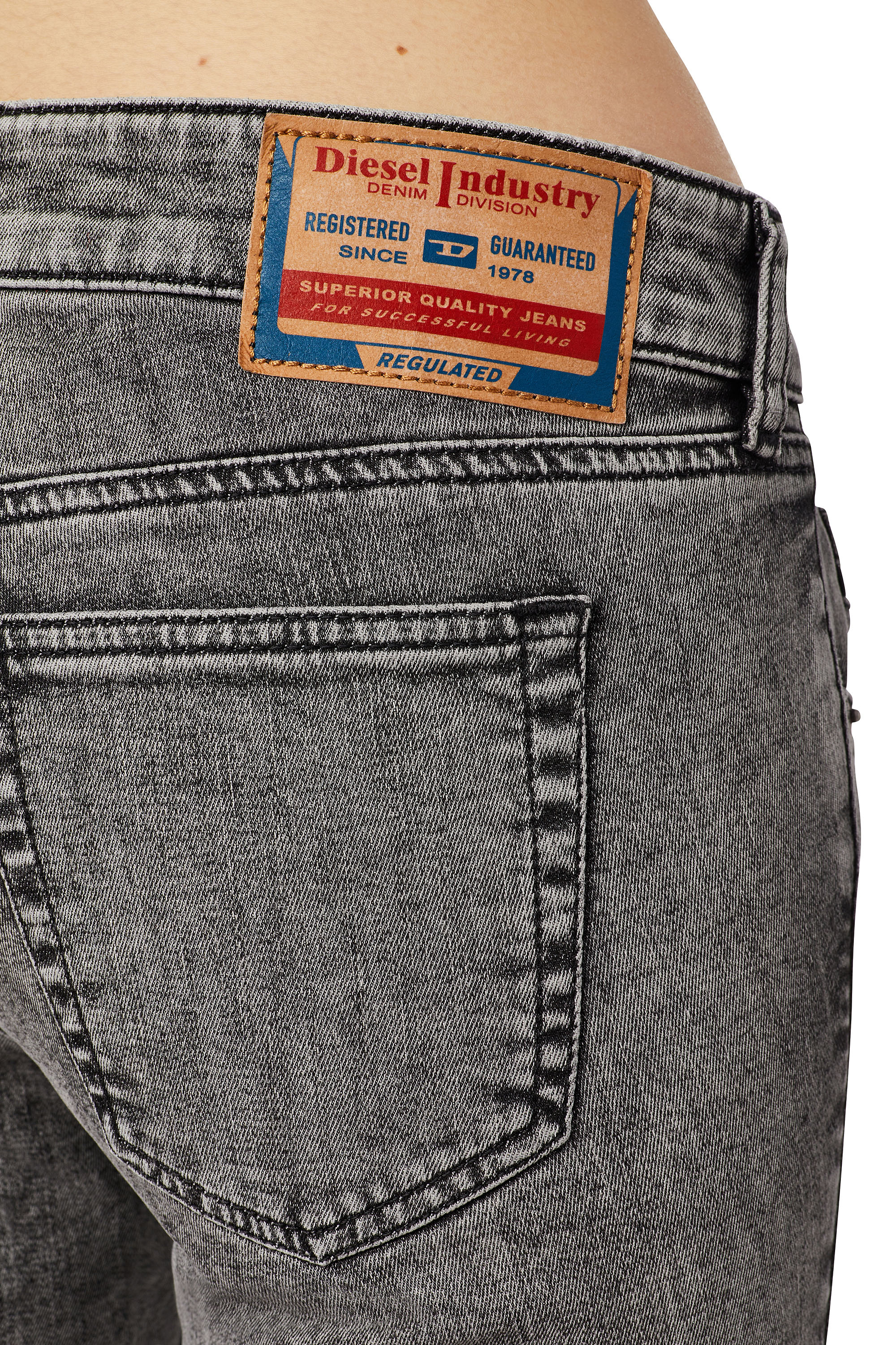 Diesel - Slim D-Ollies JoggJeans® 09D07, ブラック/ダークグレー - Image 4