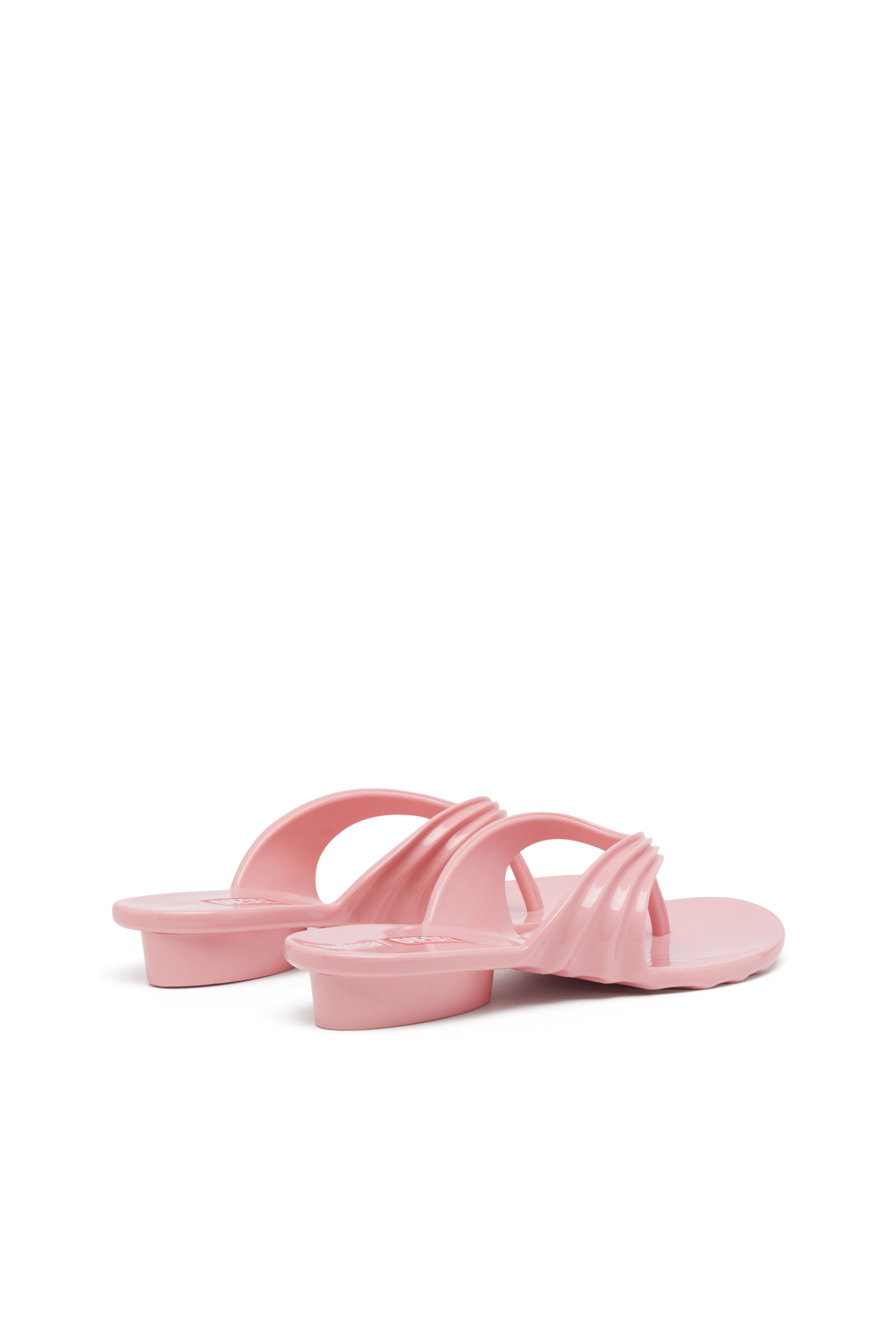 Diesel - MELISSA QUANTUM THONG, Female's Sculptural flip-flops in Melflex® in ピンク / ホワイト - 3