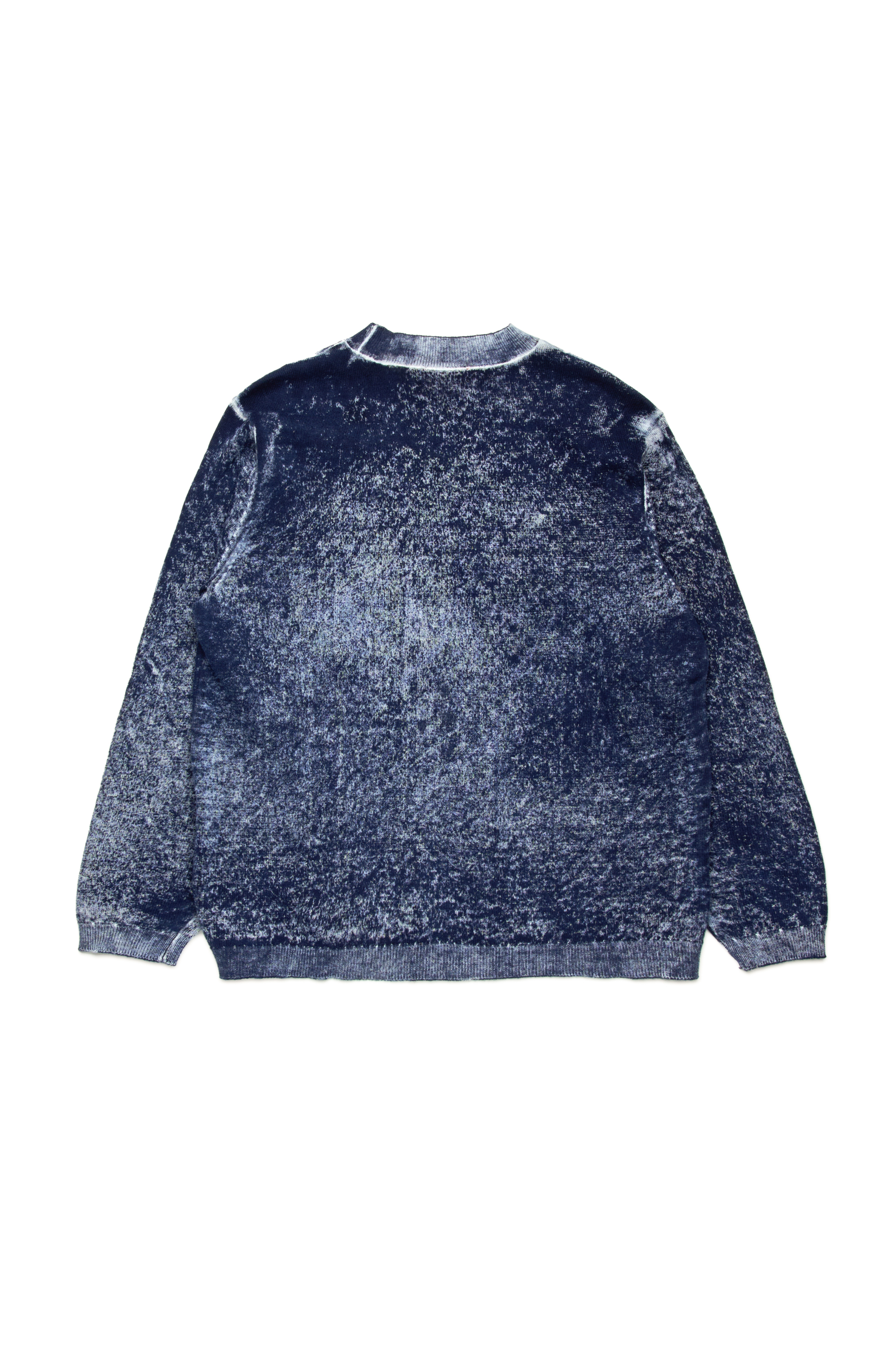 Diesel - KLAR CARDIGAN OVER, Male's Reverse-print cardigan with Oval D logo in ダークブルー - 2
