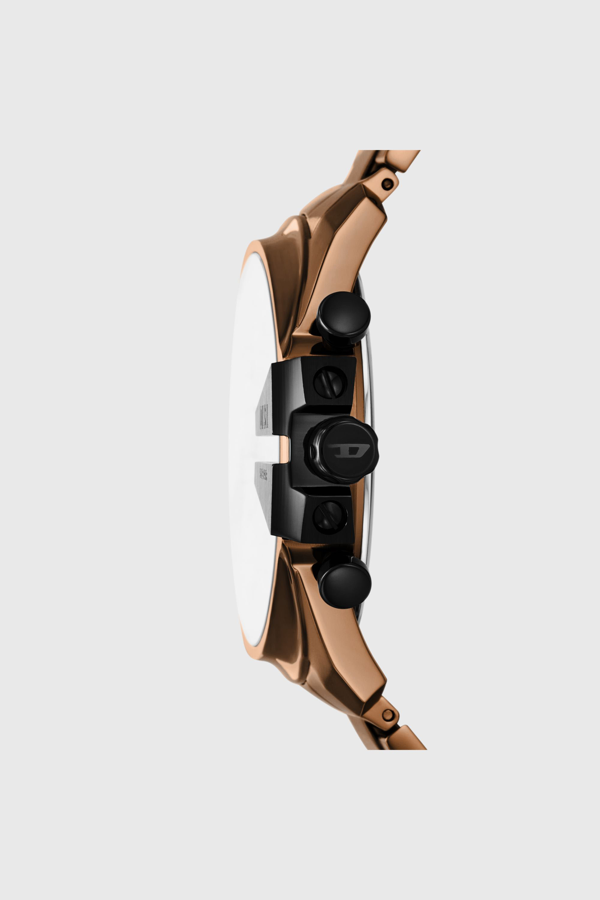 Diesel - DZ4697 WATCH, Male's Mega Chief slim brown Stainless steel watch in ブロンズ - 3