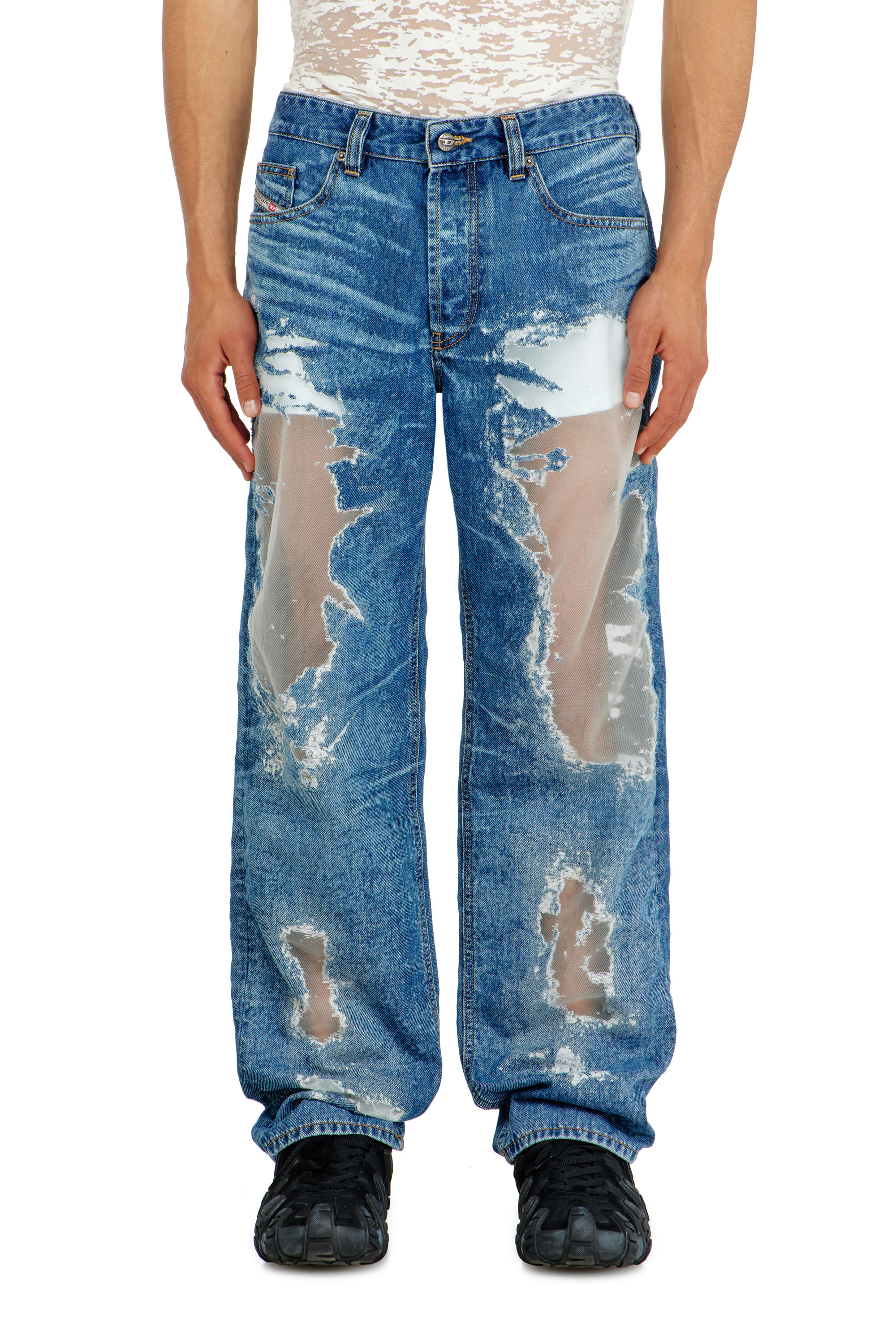 Diesel - Male's Regular Jeans 2024 D-Macs 068ZH, ミディアムブルー - 3