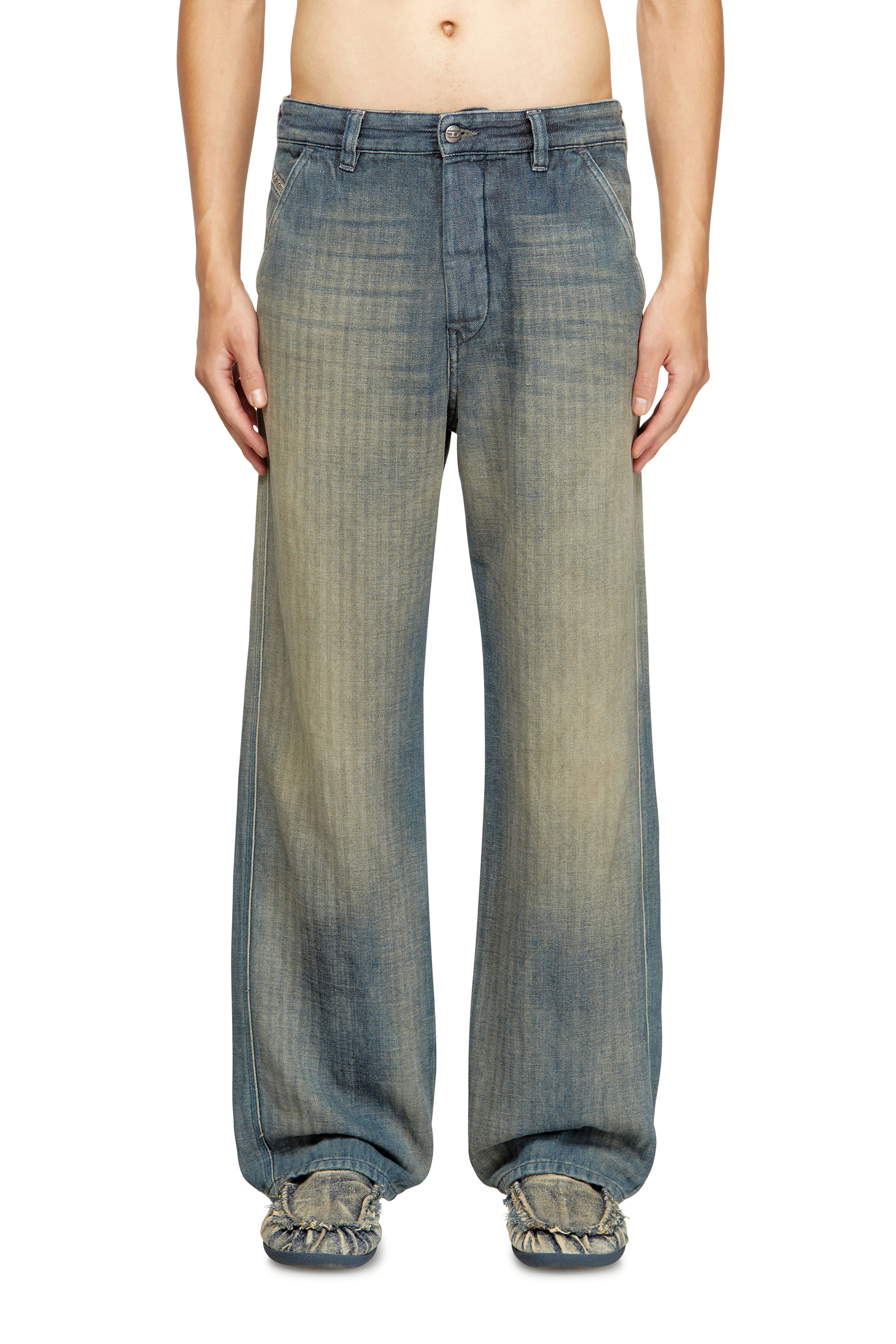 Diesel - Unisex's Regular Jeans D-Phant-chino 068SL, ミディアムブルー - 1