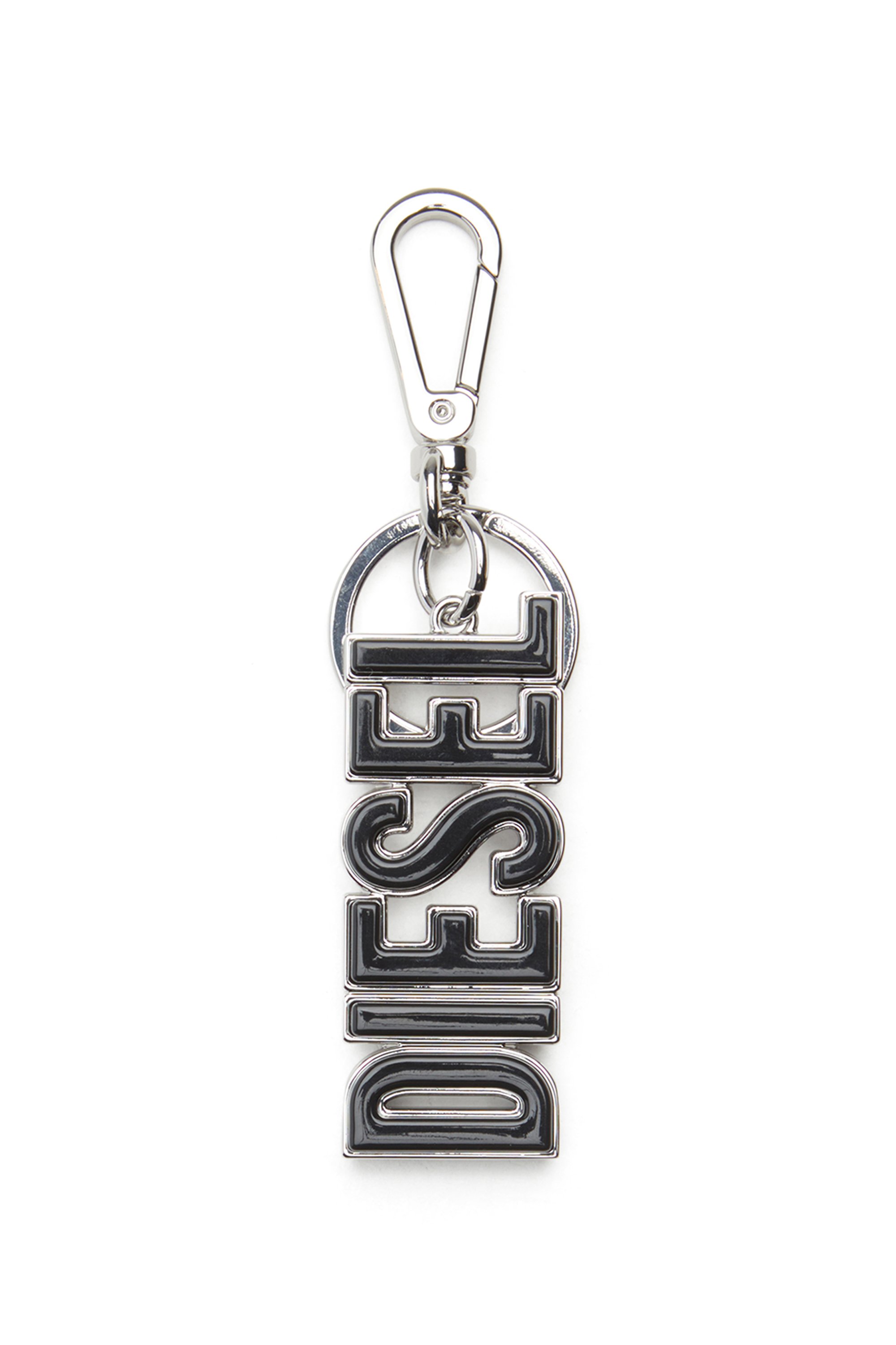Diesel - DSL 3D KEY RING, Male's キーチャーム in ブラック/シルバー - 1