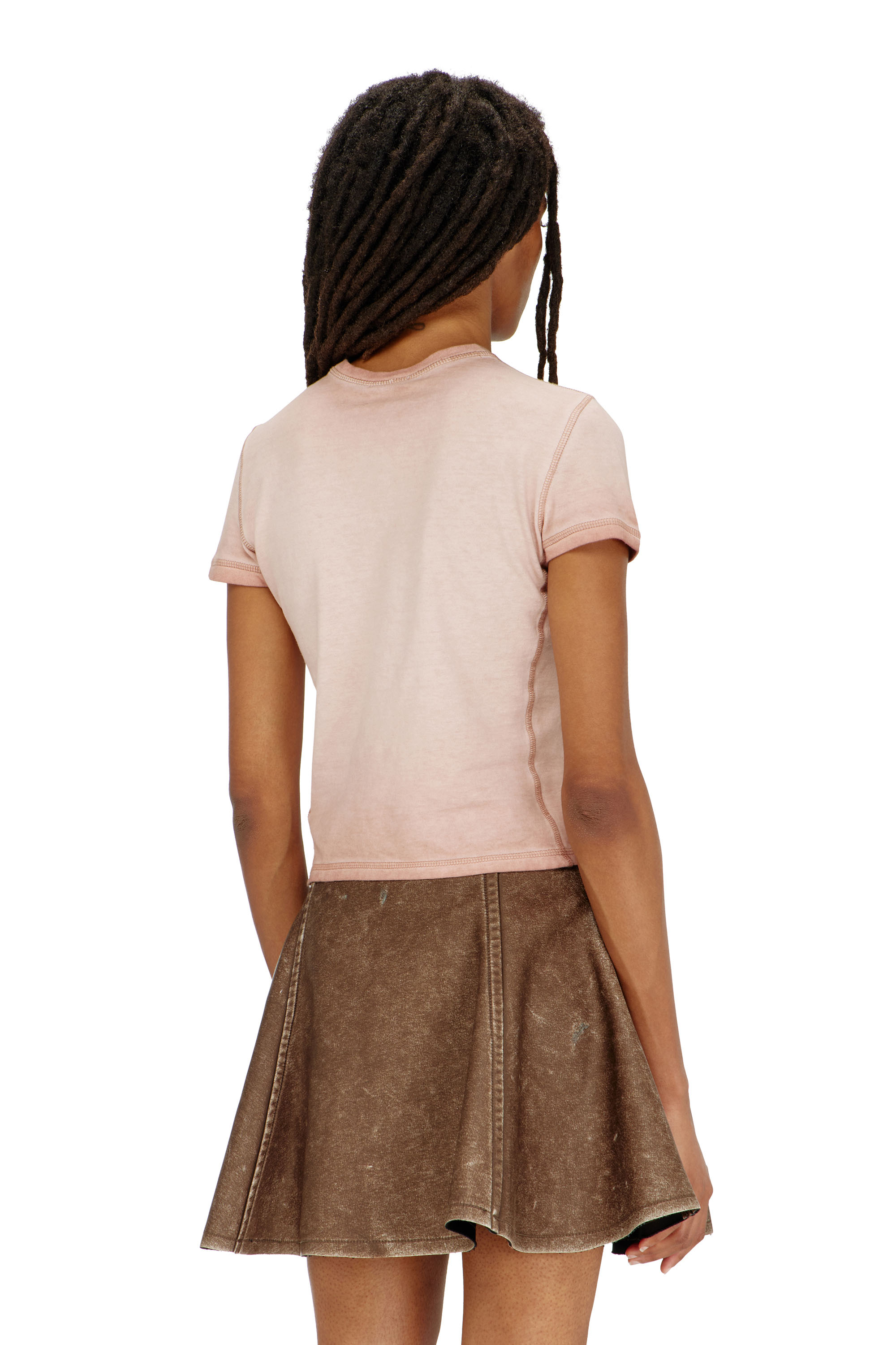 Diesel - T-UNCUTY-WAF, Female's Tシャツ in ヌードカラー - 4