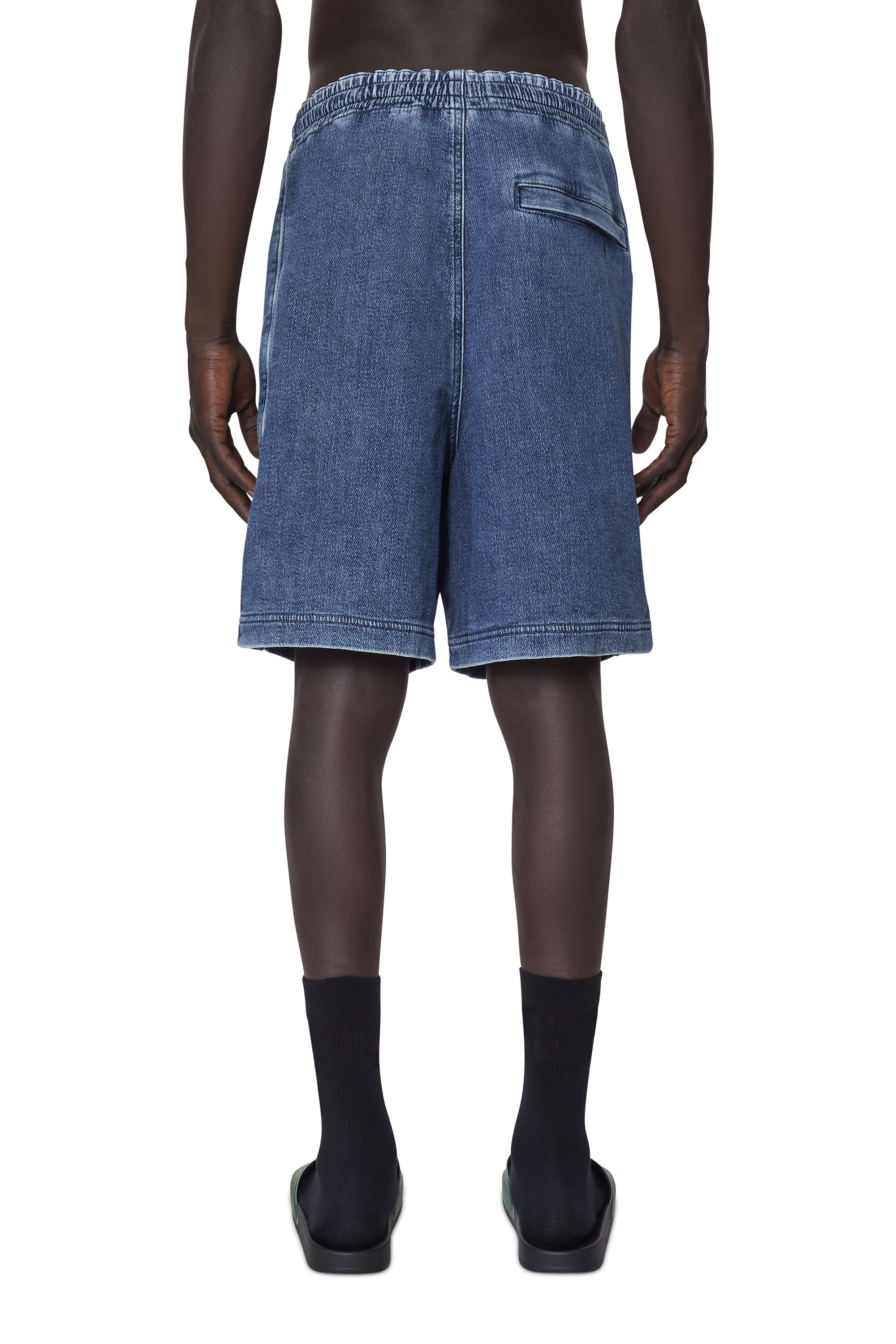 Diesel - D-BOXY TRACK DENIM SHORTS, ミディアムブルー - Image 4