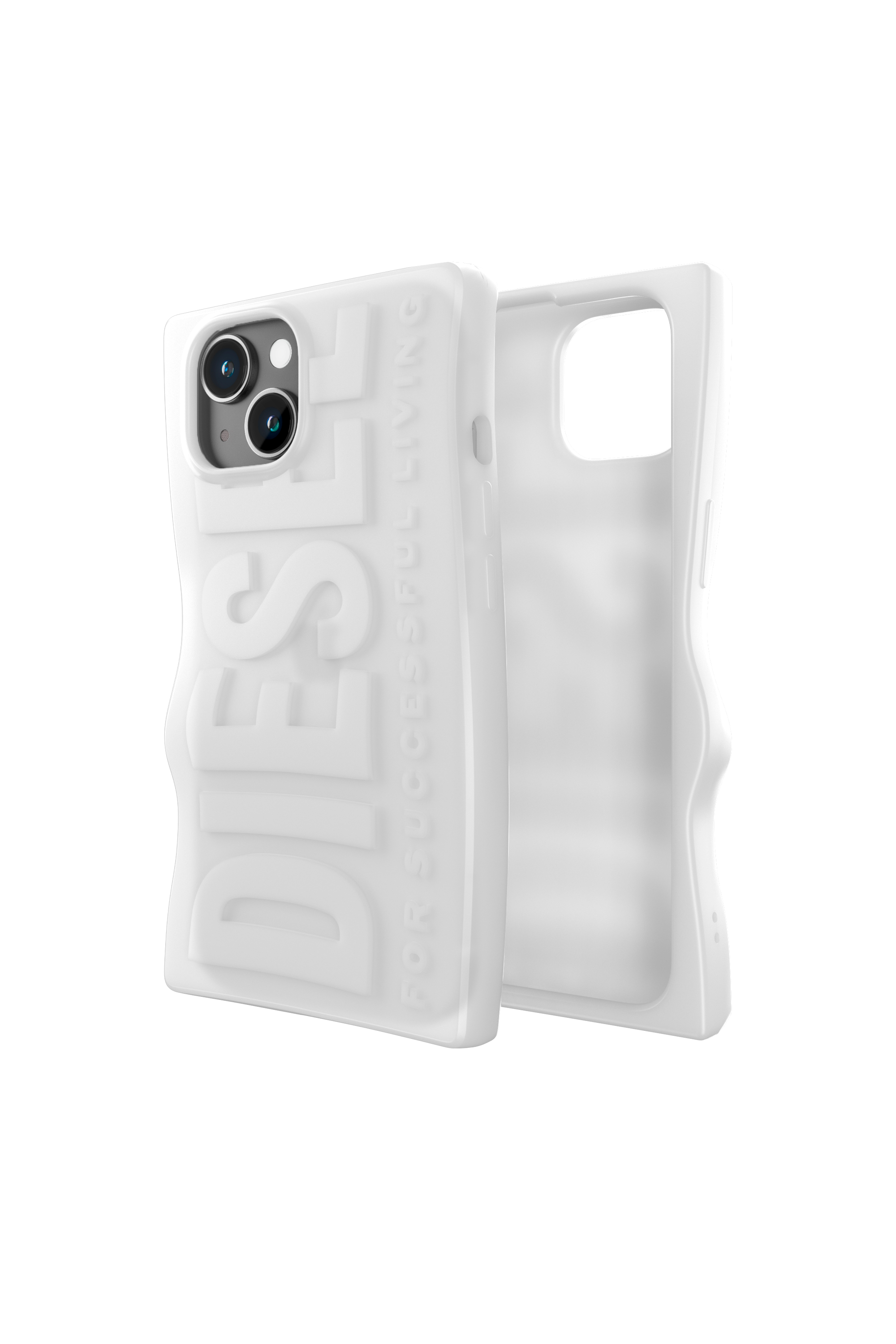 Diesel - 54123 MOULDED CASE, Unisex's iPhone 15 シリコンケース in ホワイト - 1