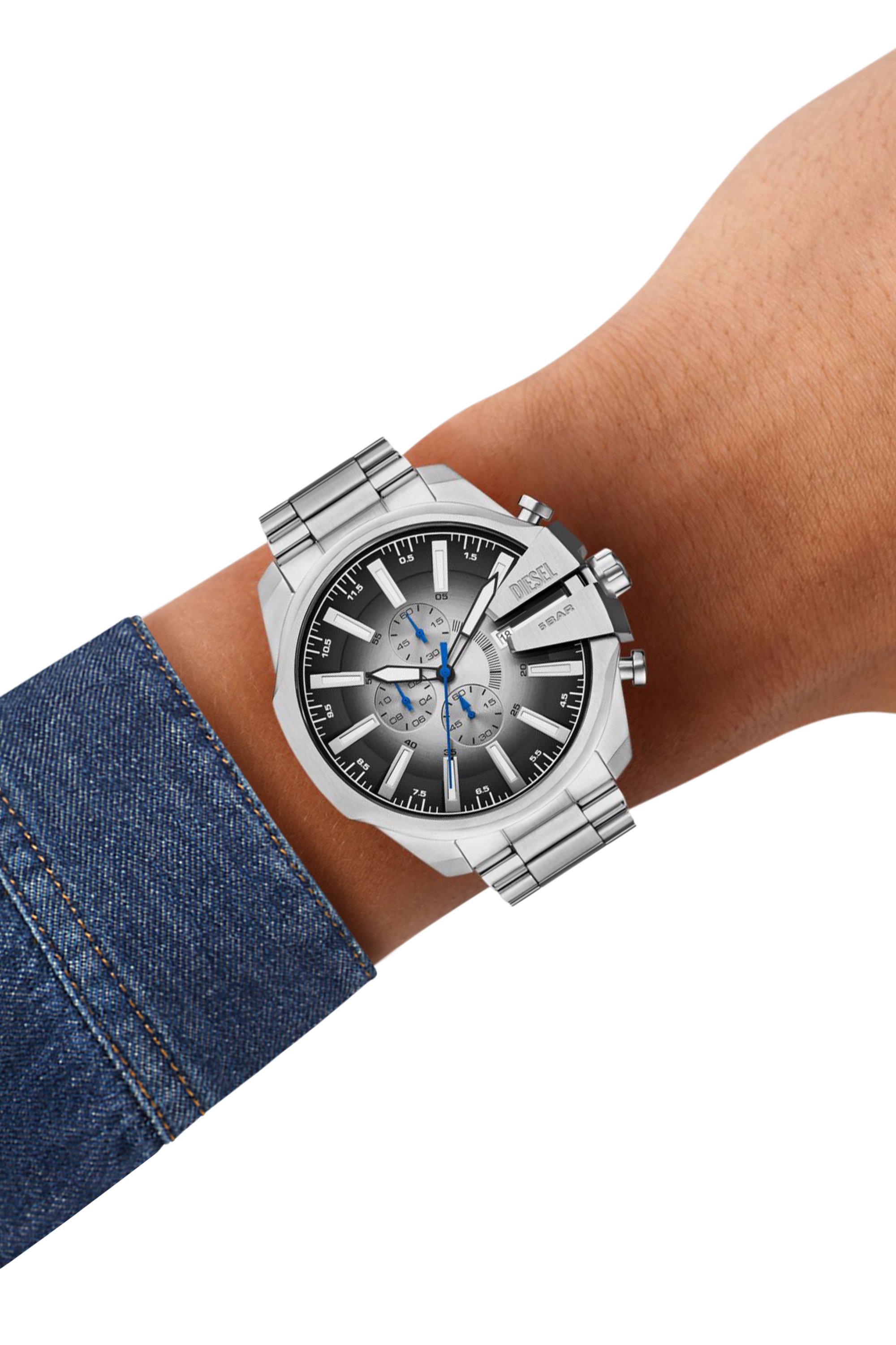 Diesel - DZ4686 WATCH, Male's Mega Chief Slim Stainless Steel Watch in シルバー - 4