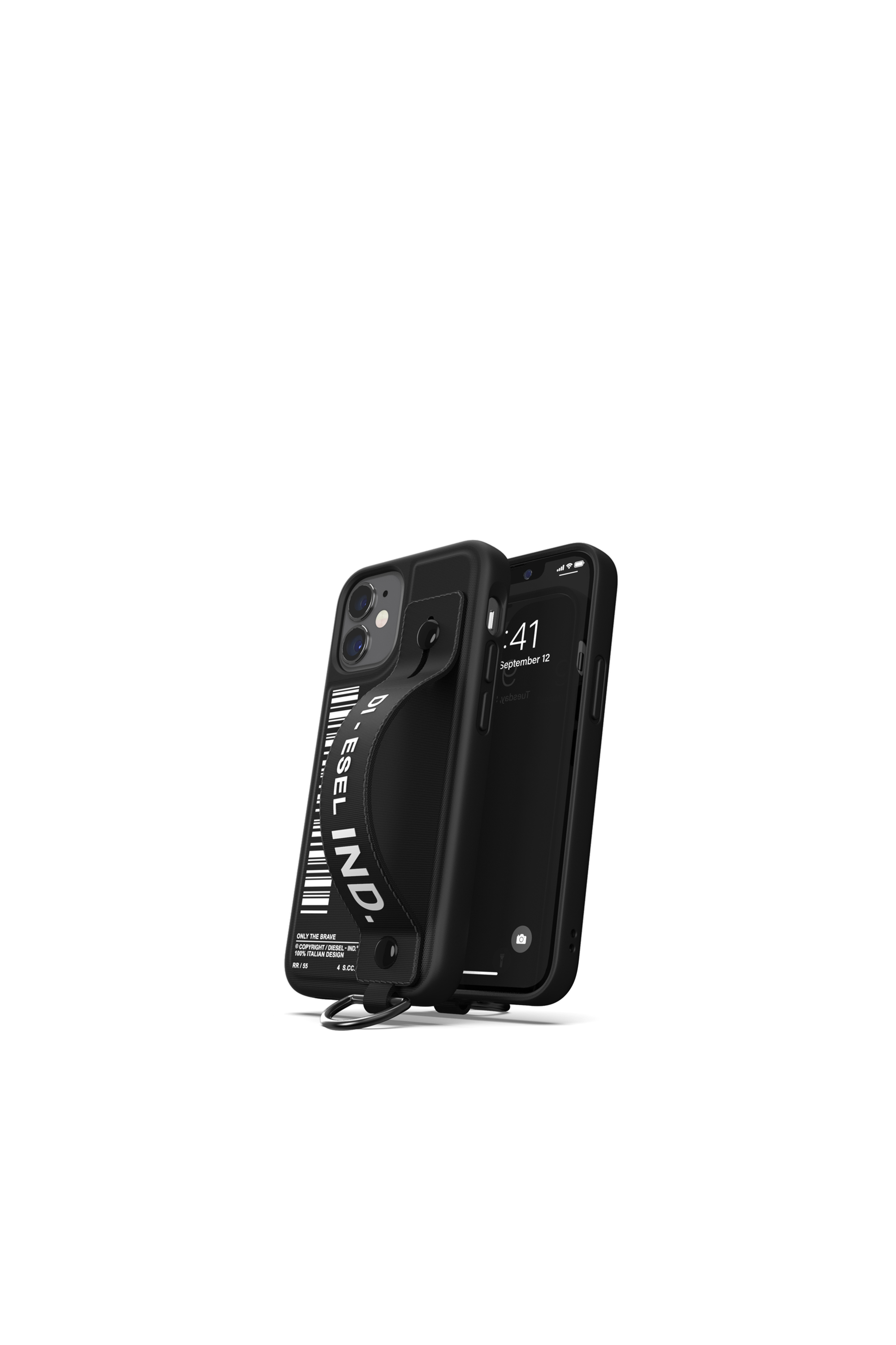 Diesel - 42524 STANDARD CASE, Unisex's Handstrap Case for iPhone 12 Mini in ブラック - 3