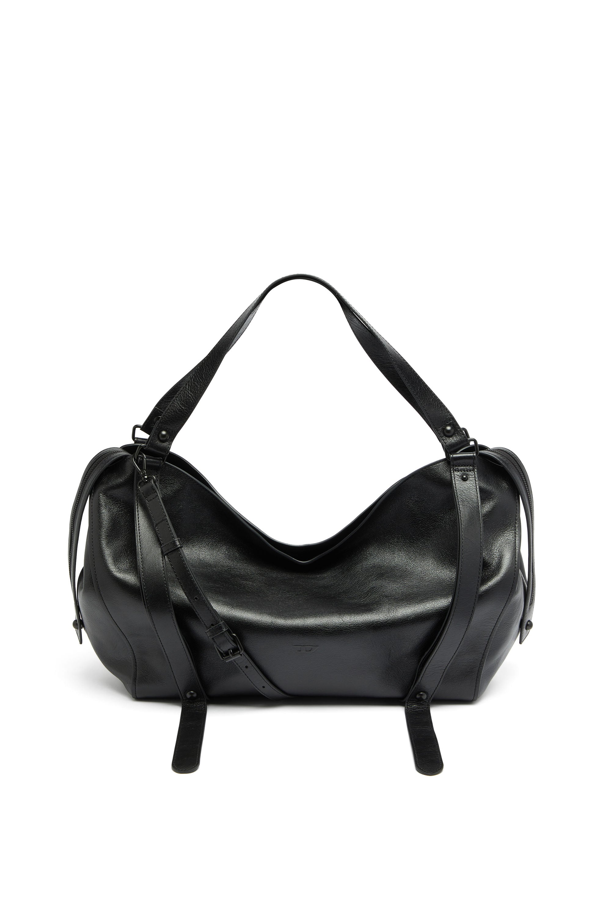 Diesel - D-ONE TOPHANDLE L, Unisex's D-One-Large top-handle bag in leather in ブラック - 1