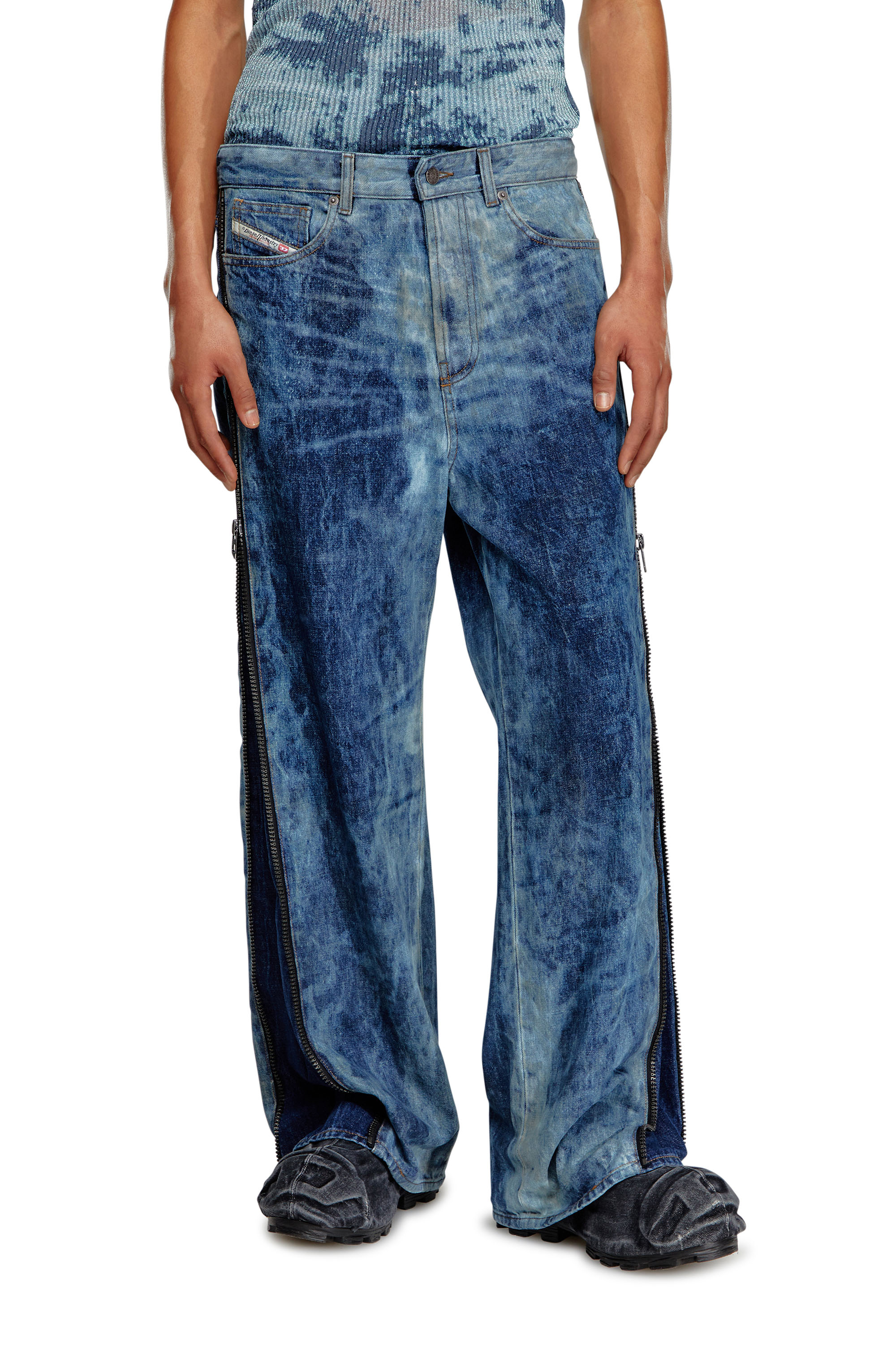Diesel - Straight Jeans D-Rise 0PGAX, ミディアムブルー - Image 1