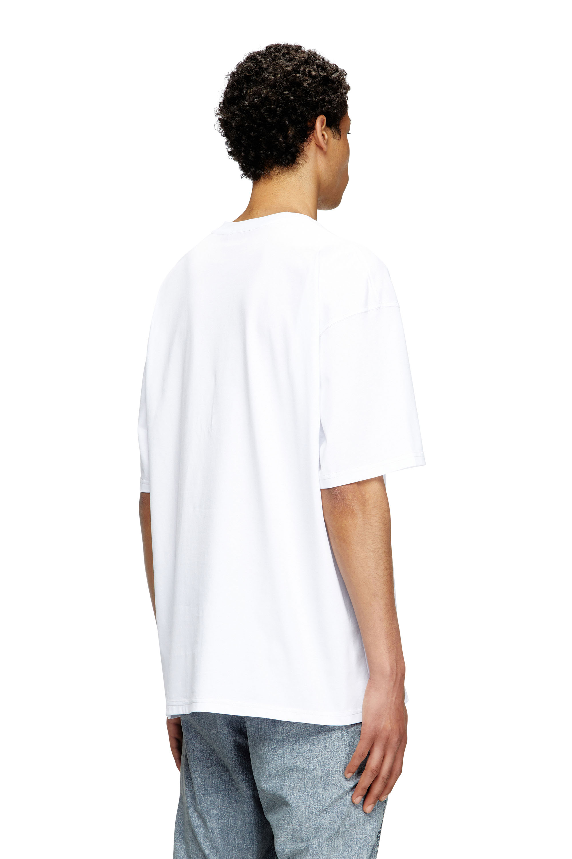 Diesel - T-BOXT-T7, Male's T-shirt with spray-effect print in ホワイト - 4