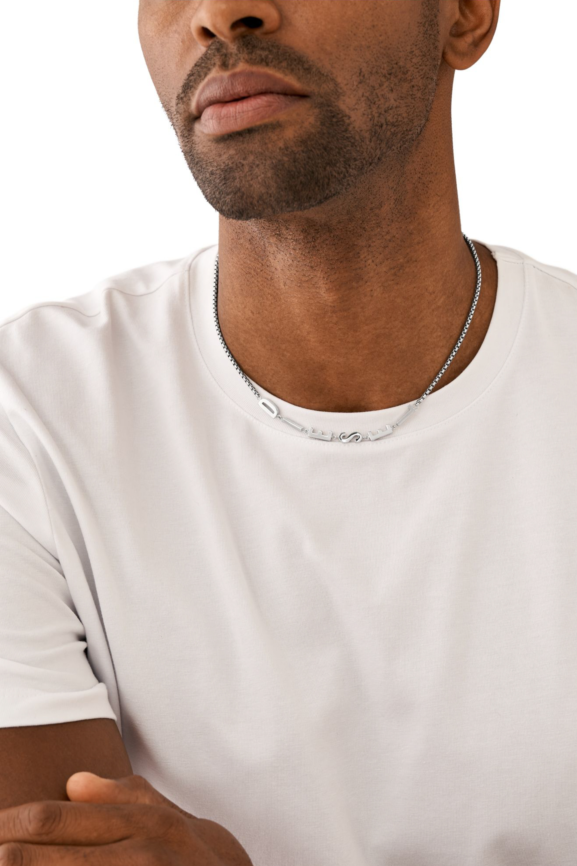 Diesel - DX1491, Unisex's Stainless steel chain necklace in シルバー - 3