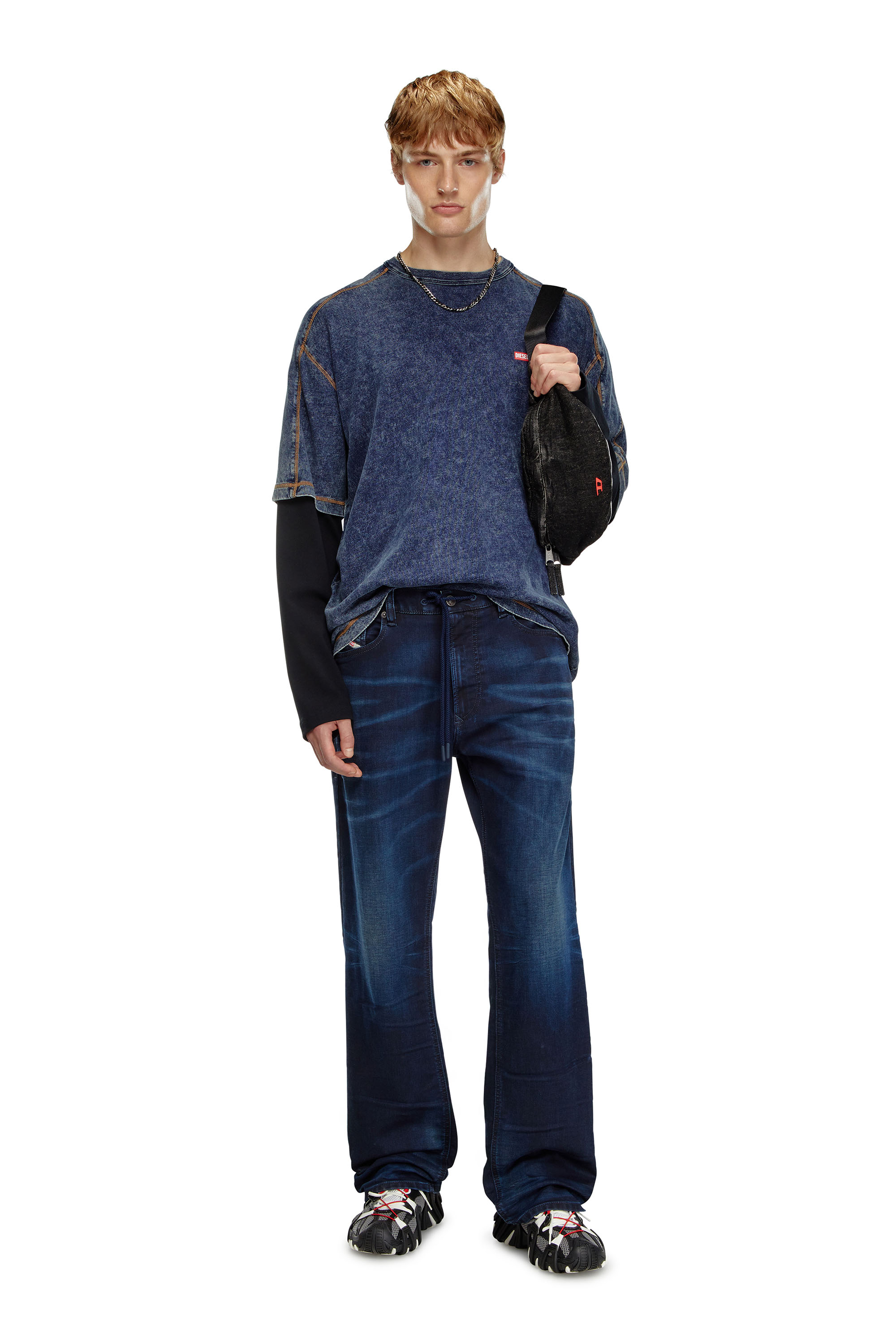Diesel - Male's Relaxed 2080 D-Reel Joggjeans® 09J35, ダークブルー - 1