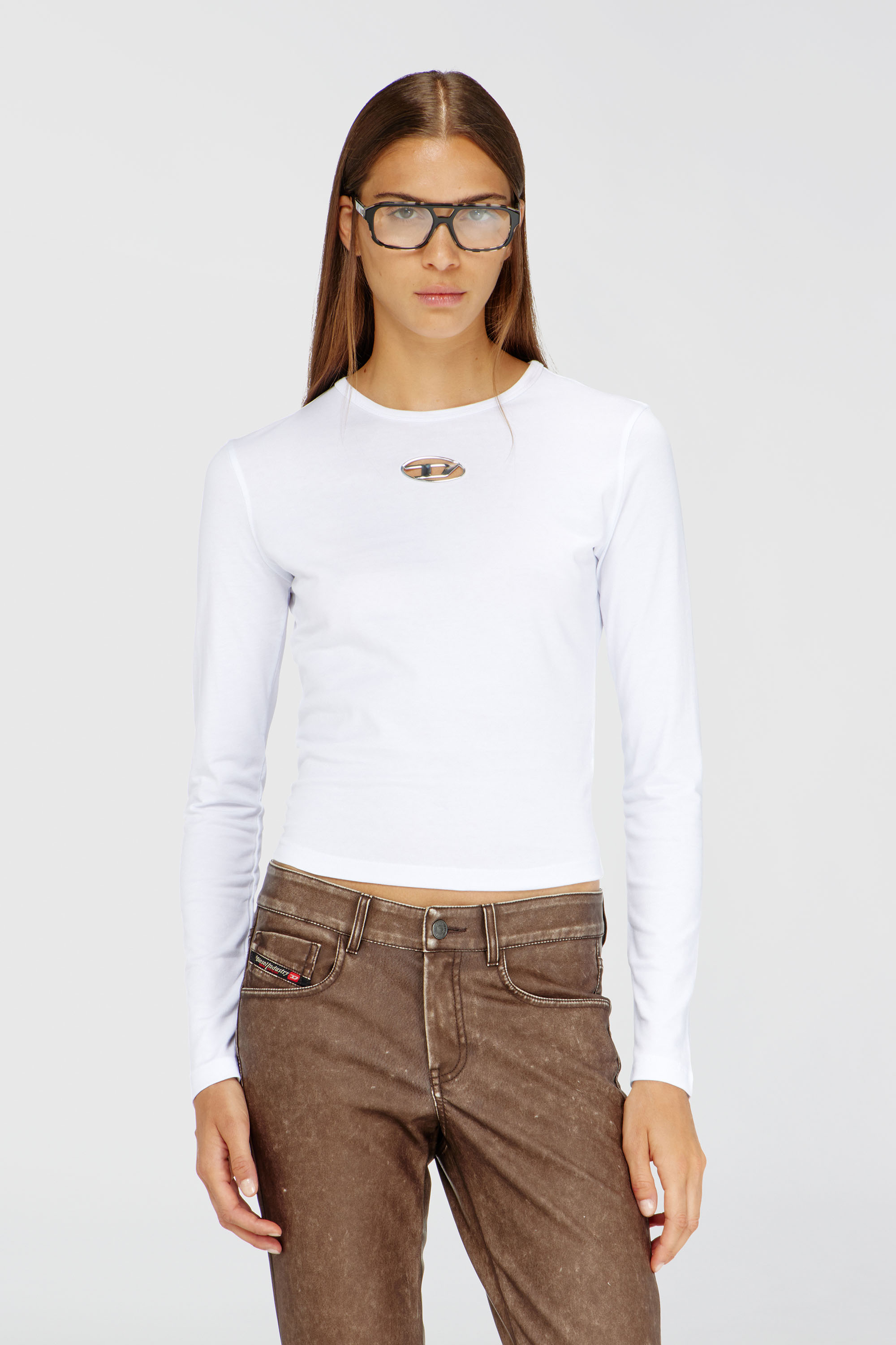 Diesel - T-UNCUTIE-LONG-LS-OD, Female's 長袖Tシャツ in ホワイト - 1