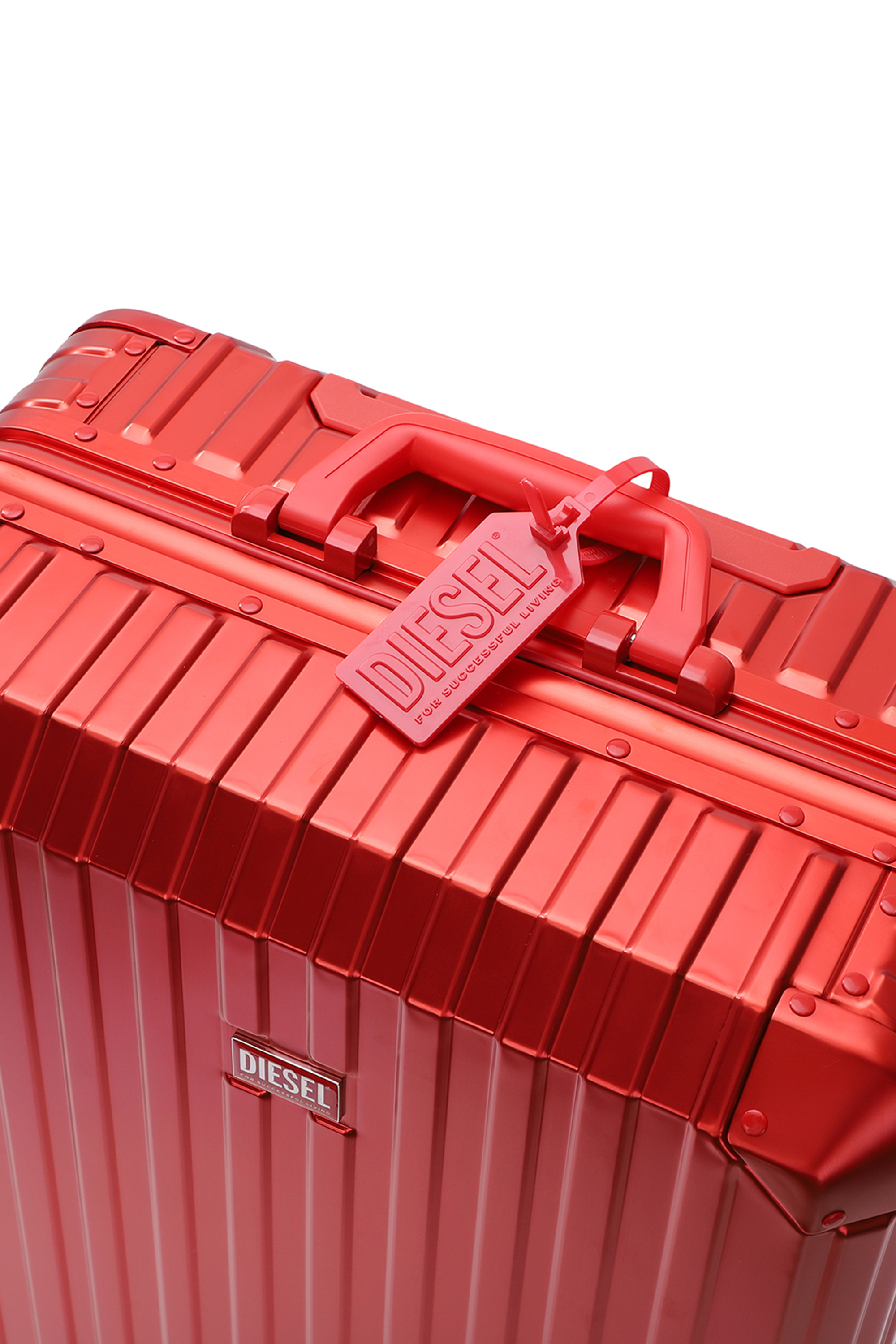 Diesel - DIESEL ALUMINUM TROLLEY- DSL002, Unisex's Aluminum suitcase size M in レッド - 2
