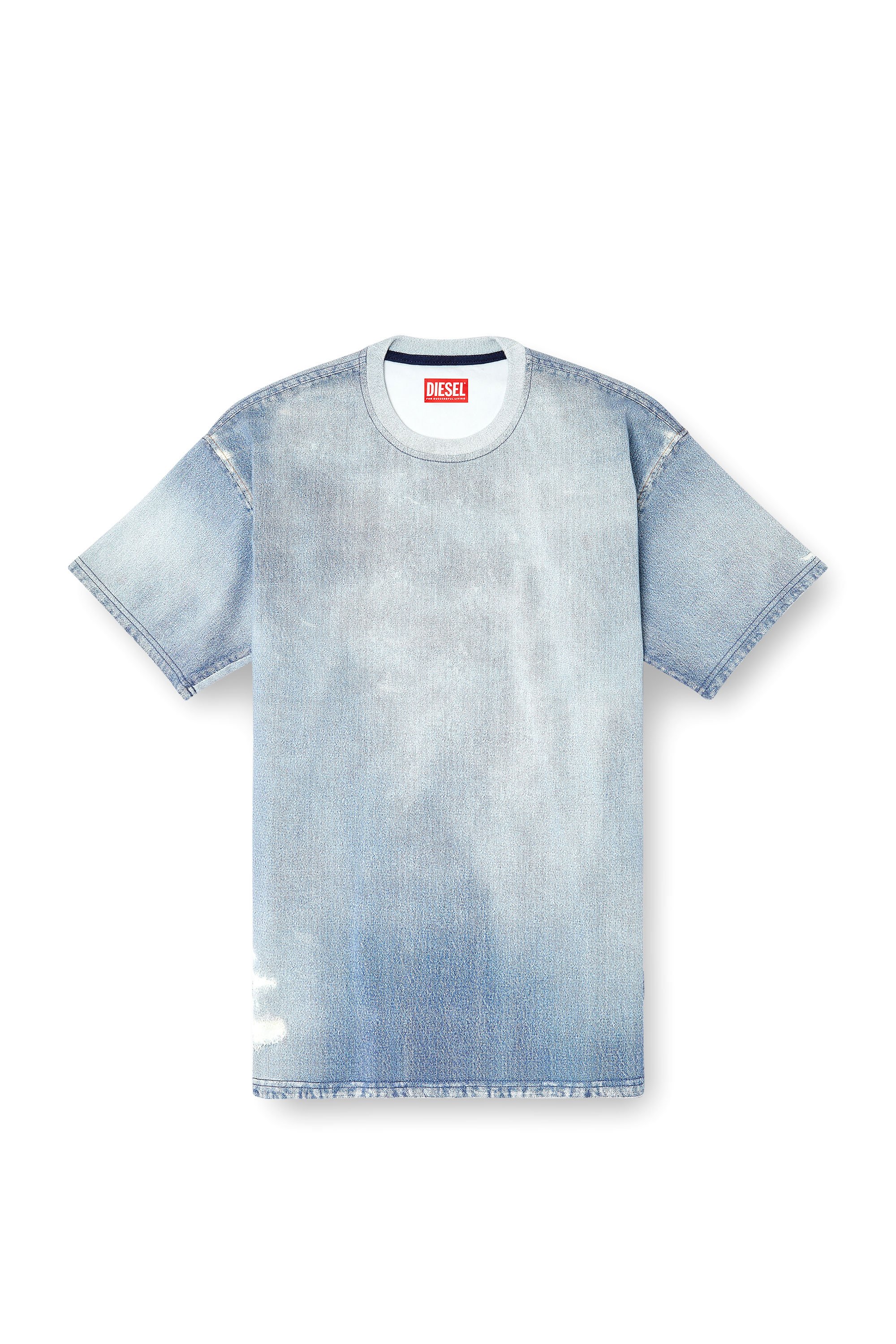 Diesel - D-BOX JOGG, Male's T-shirt in printed bleach-effect JoggJeans in ライトブルー - 3