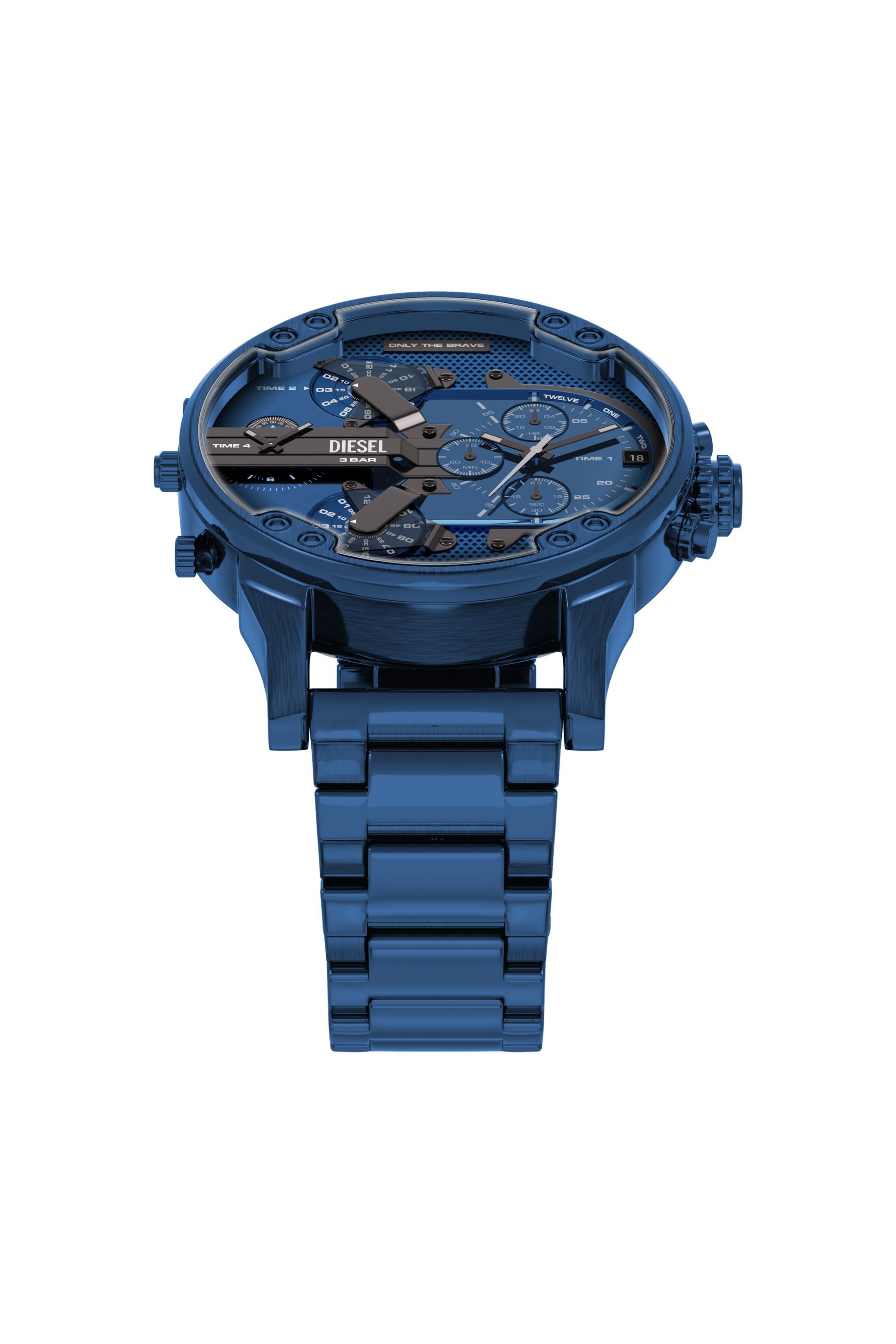 Diesel - DZ7496 WATCH, Male's Mr. Daddy 2.0 Blue Stainless Steel Watch in ブルー - 4