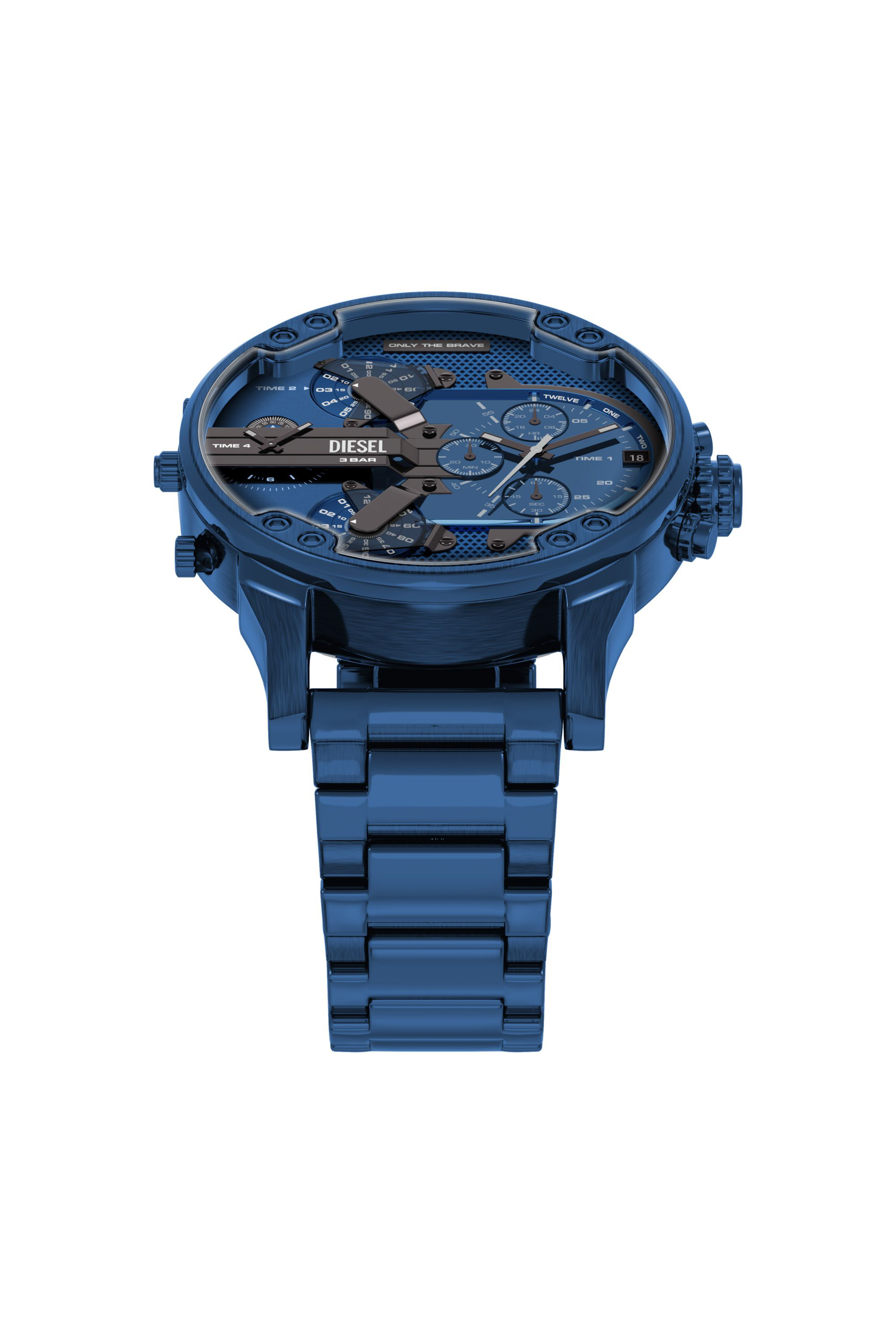 Diesel - DZ7496 WATCH, Male's Mr. Daddy 2.0 Blue Stainless Steel Watch in ブルー - 4