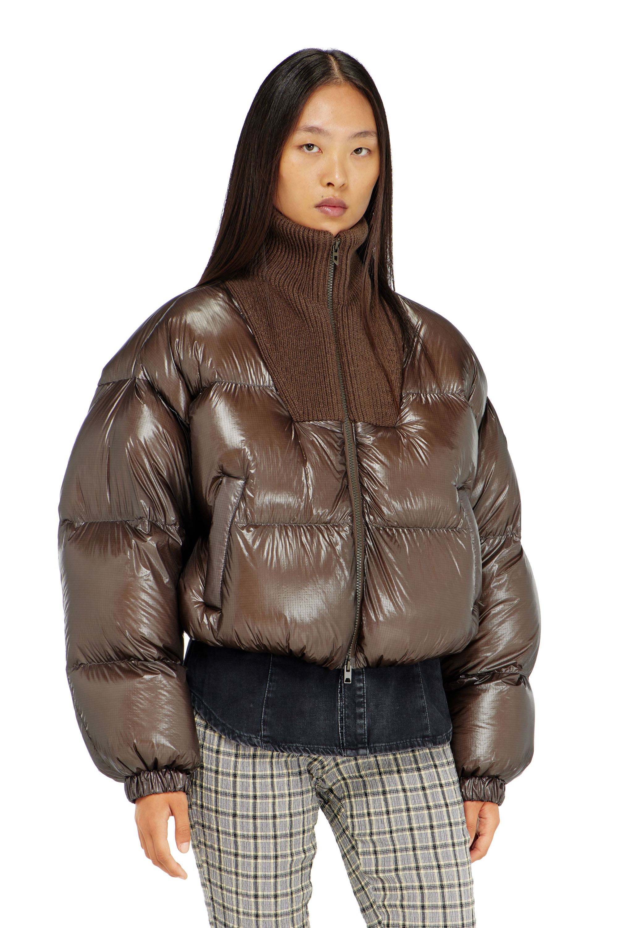 Diesel - W-ARRIOR, Female's ダウンジャケット in ブラウン - 1
