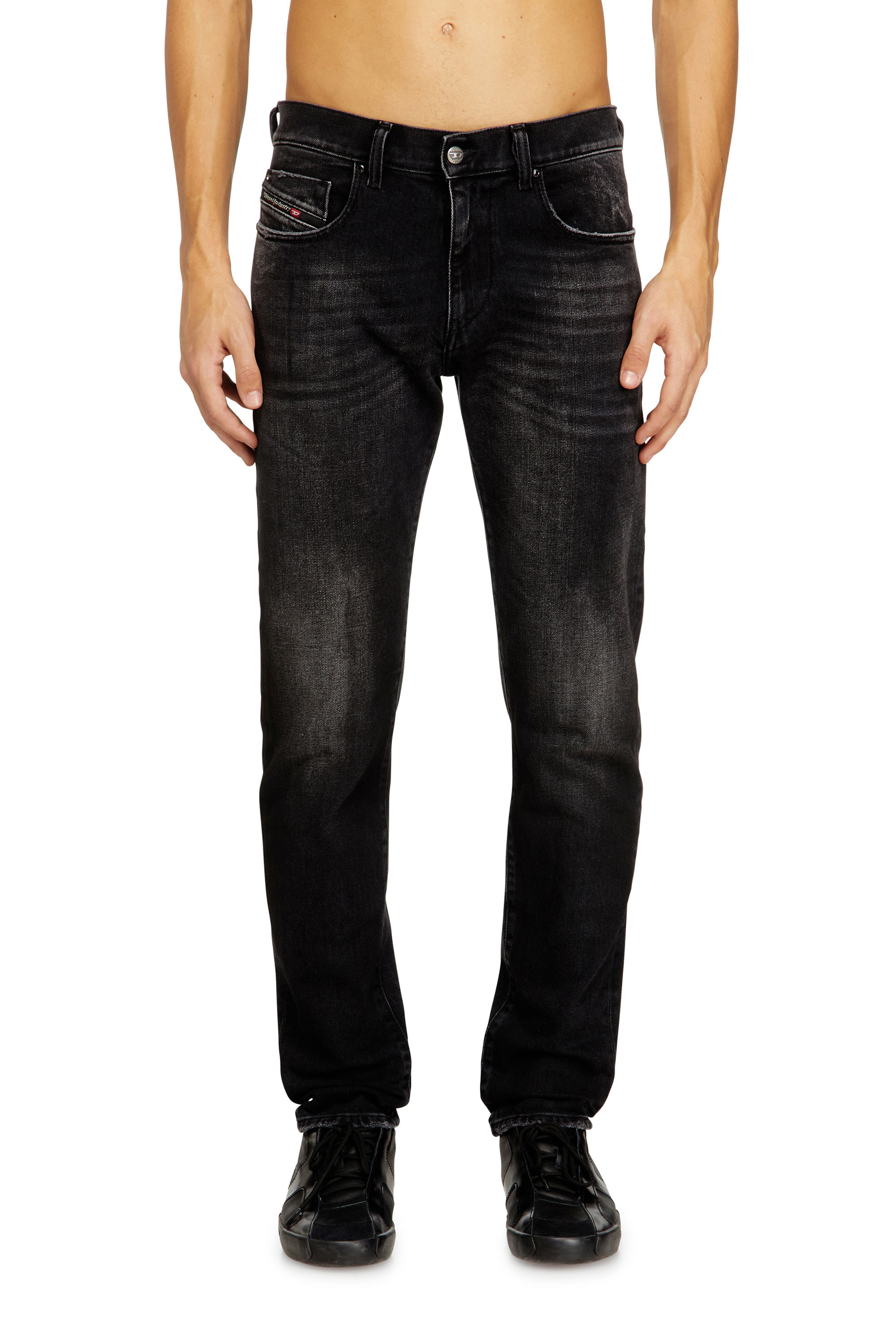 Diesel - Male's Slim Jeans 2019 D-Strukt 09N42, ブラック/ダークグレー - 3