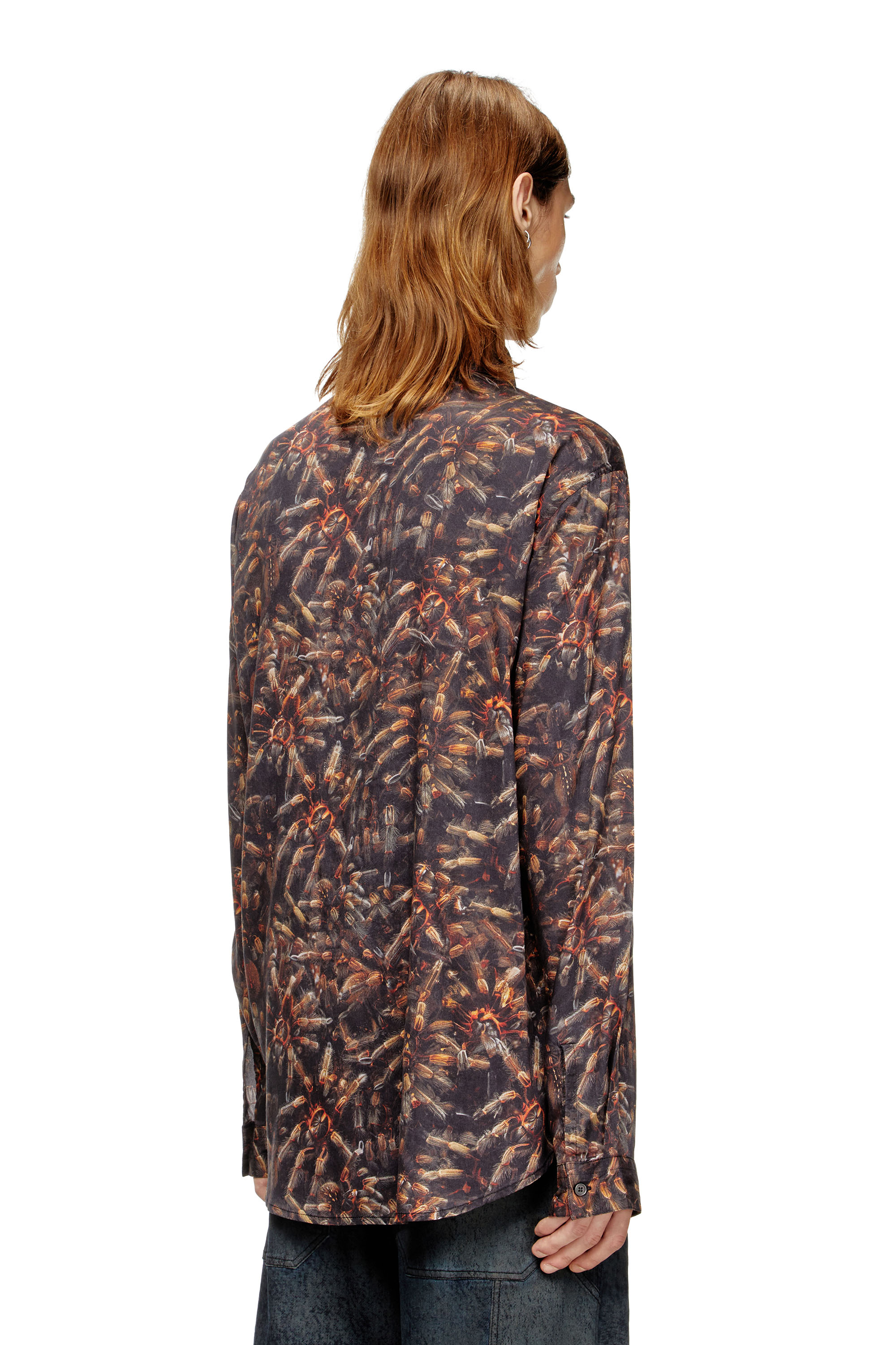 Diesel - S-SIMPLY-SPIDER-PJBK, Male's 長袖シャツ in ブラック/ブラウン - 4