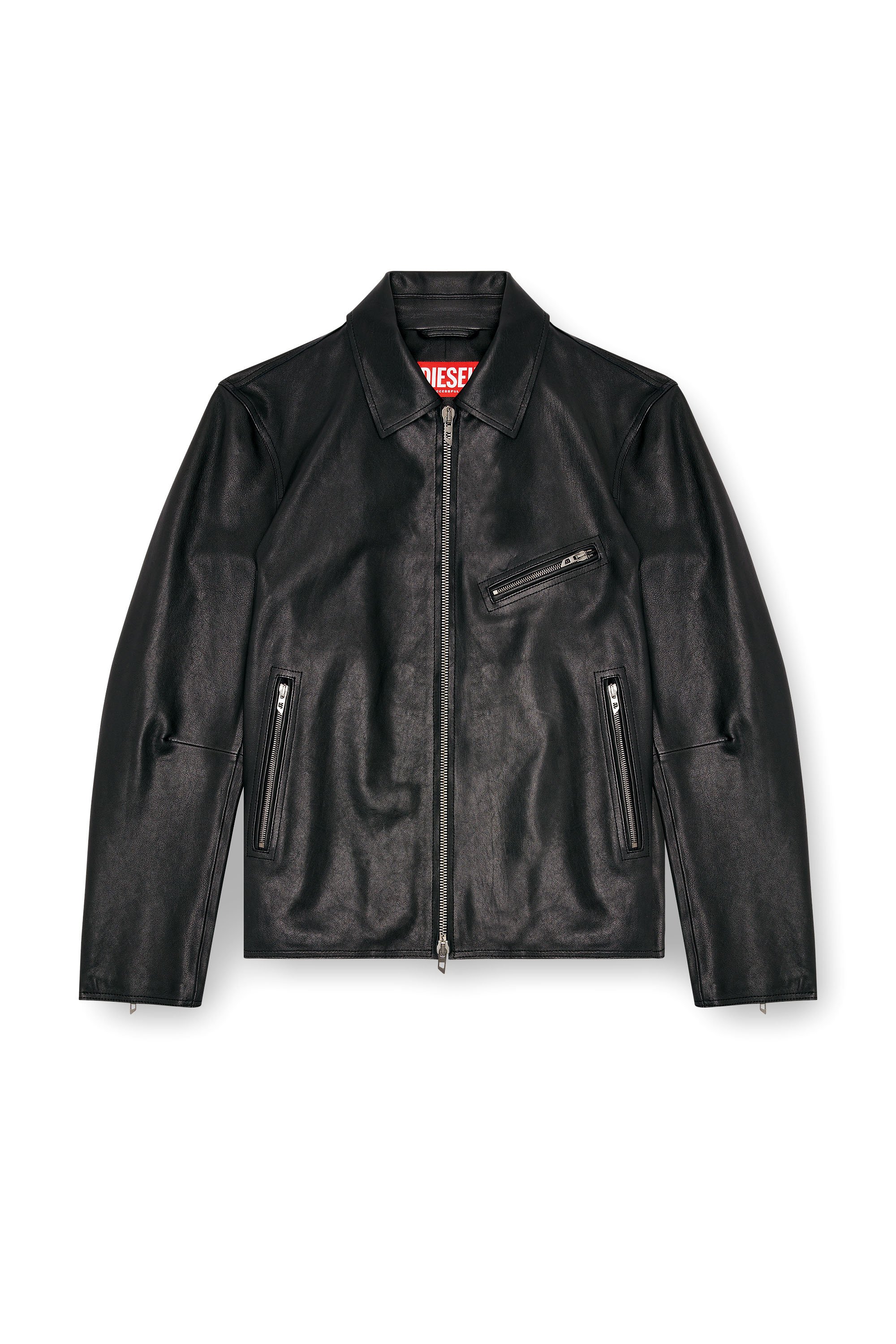 Diesel - L-KORN-A, Male's レザージャケット in ブラック - 3