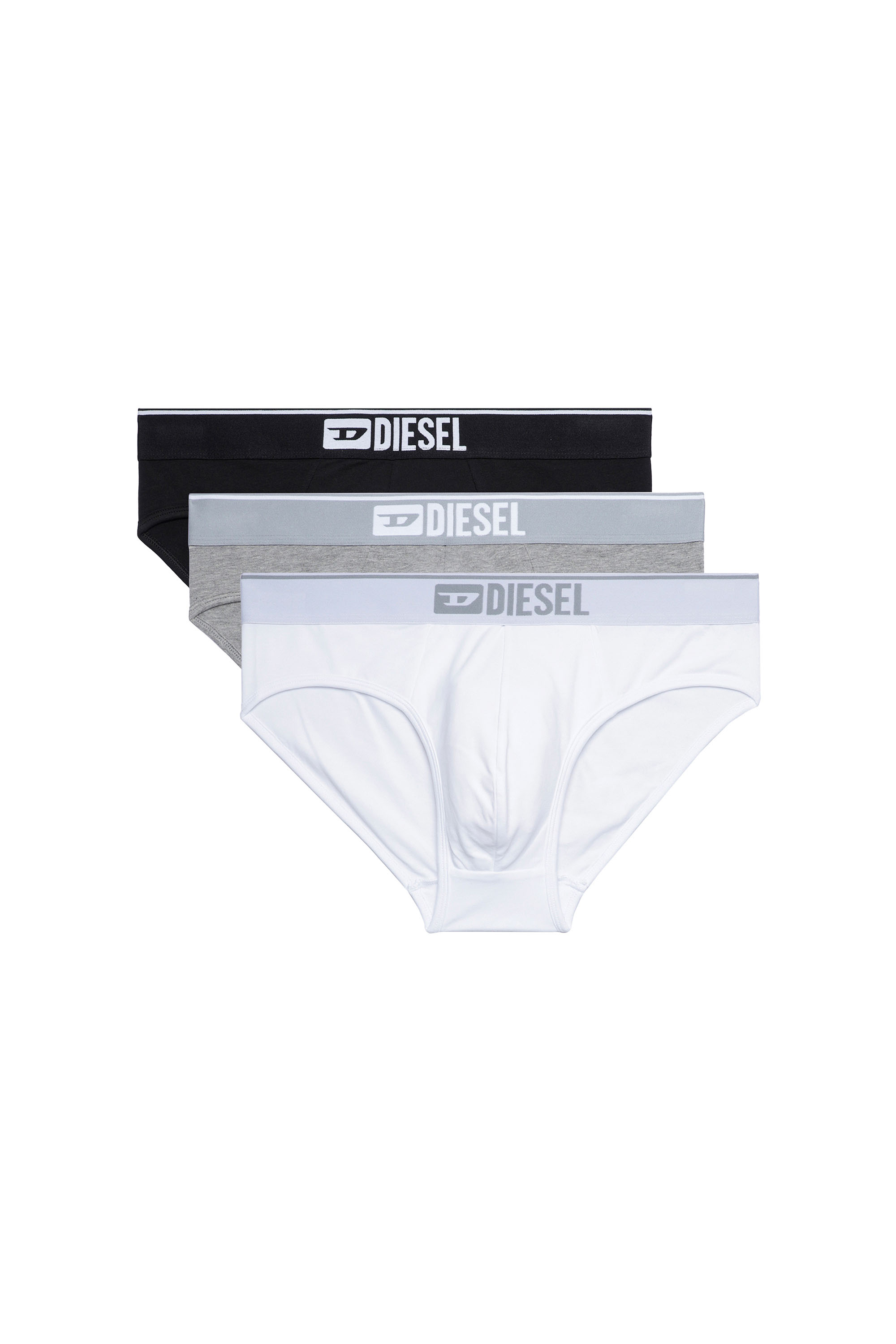 Diesel - UMBR-ANDRETHREEPACK, Male's アンダーウェアブリーフ3枚セット in ホワイト/ブラック - 1