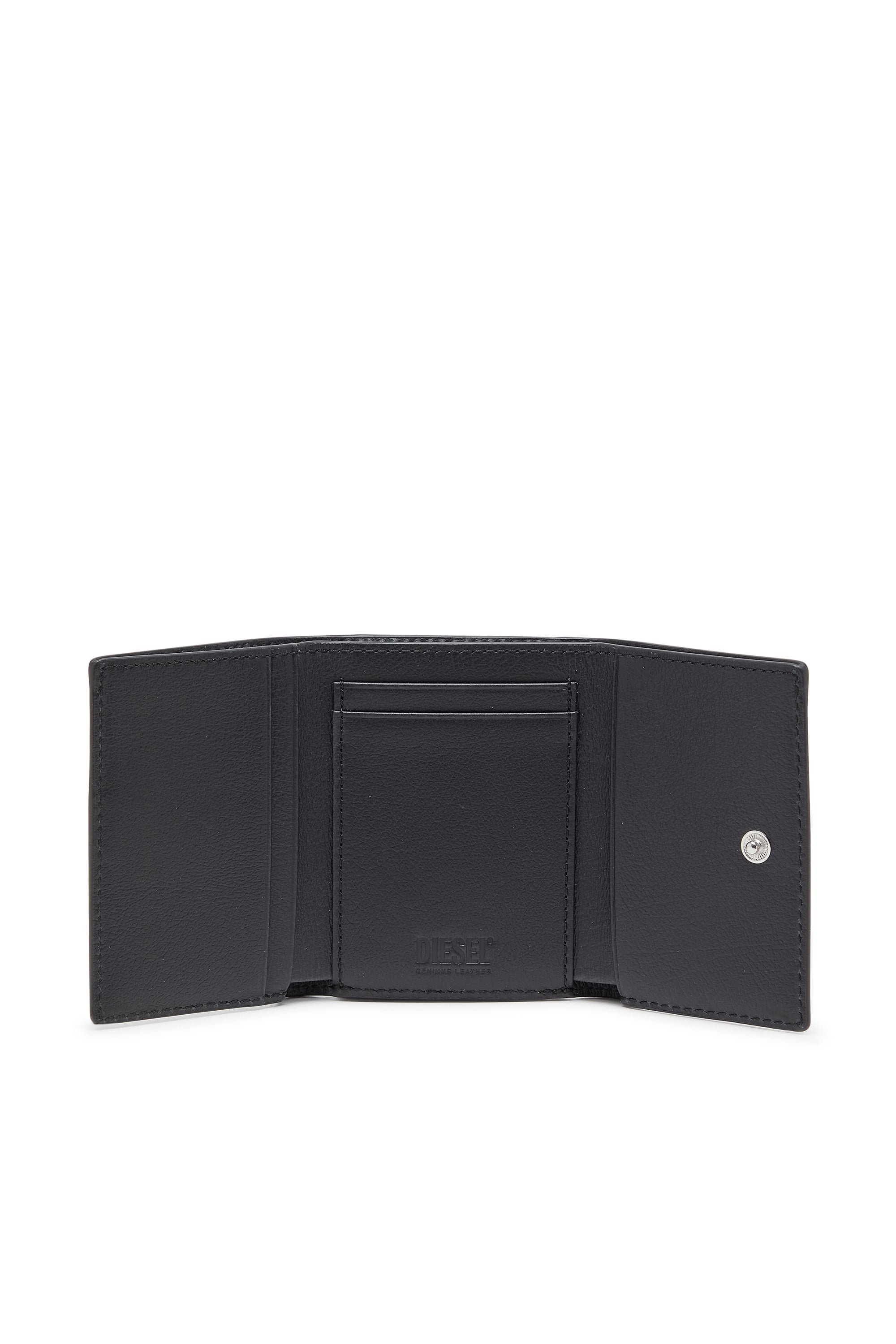 Diesel - MONOGRAM TRI-FOLD COIN S 3D, Male's 三つ折りウォレット in ブラック - 3