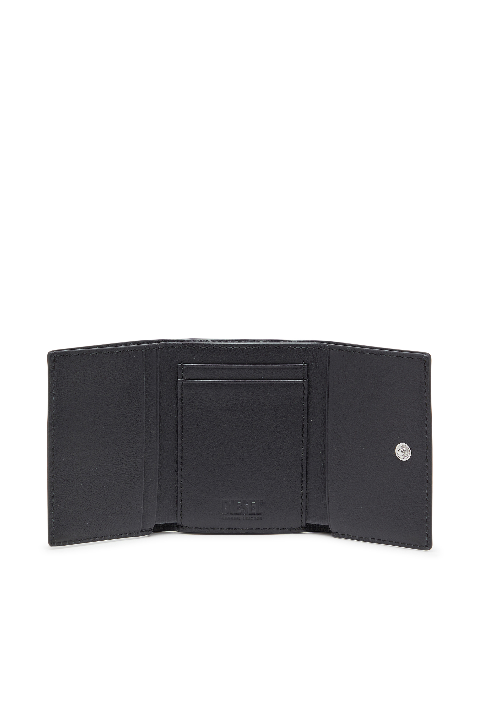 Diesel - MONOGRAM TRI-FOLD COIN S 3D, Male's 三つ折りウォレット in ブラック - 3
