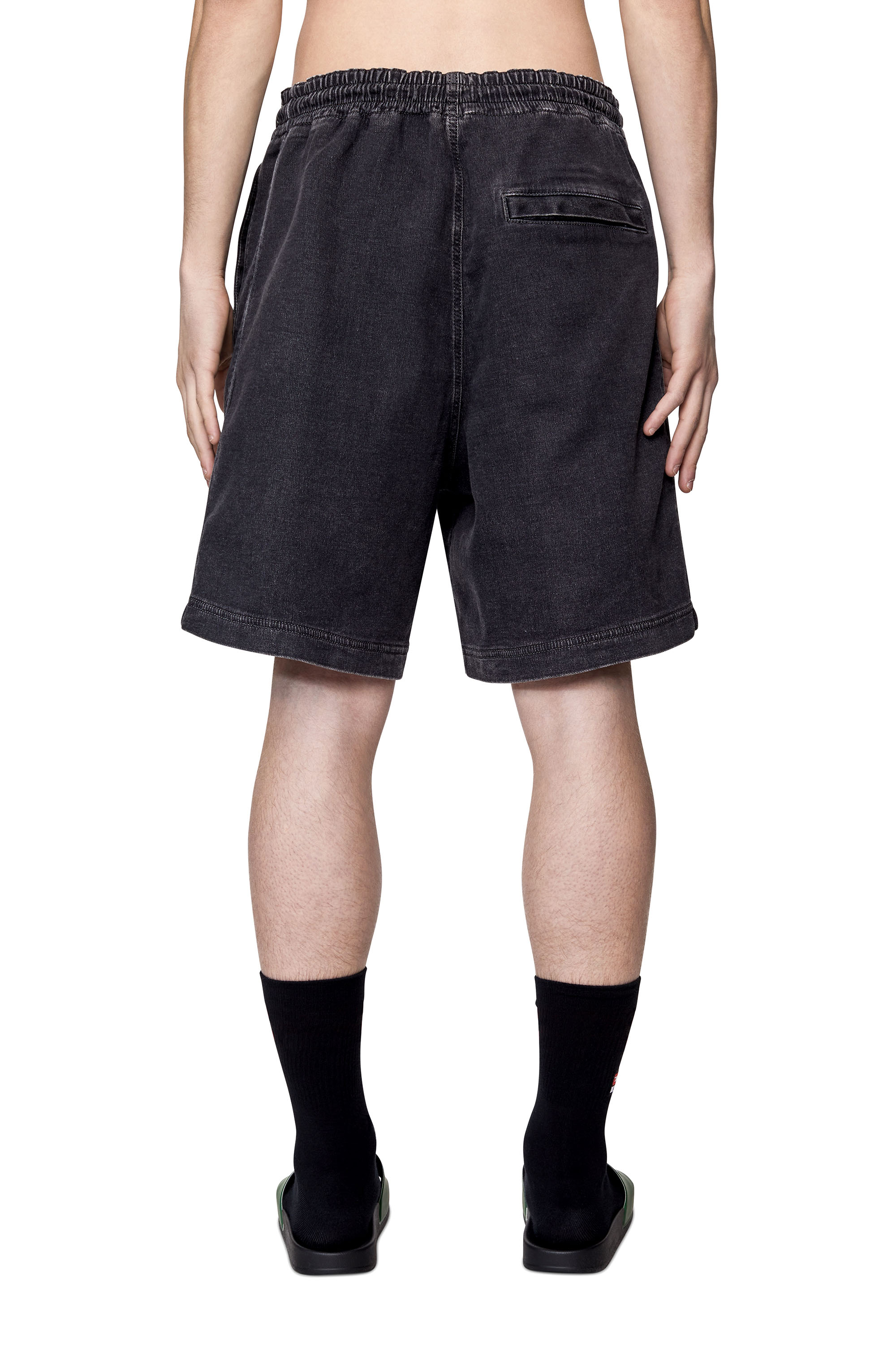 Diesel - D-BOXY TRACK DENIM SHORTS, ブラック/ダークグレー - Image 2