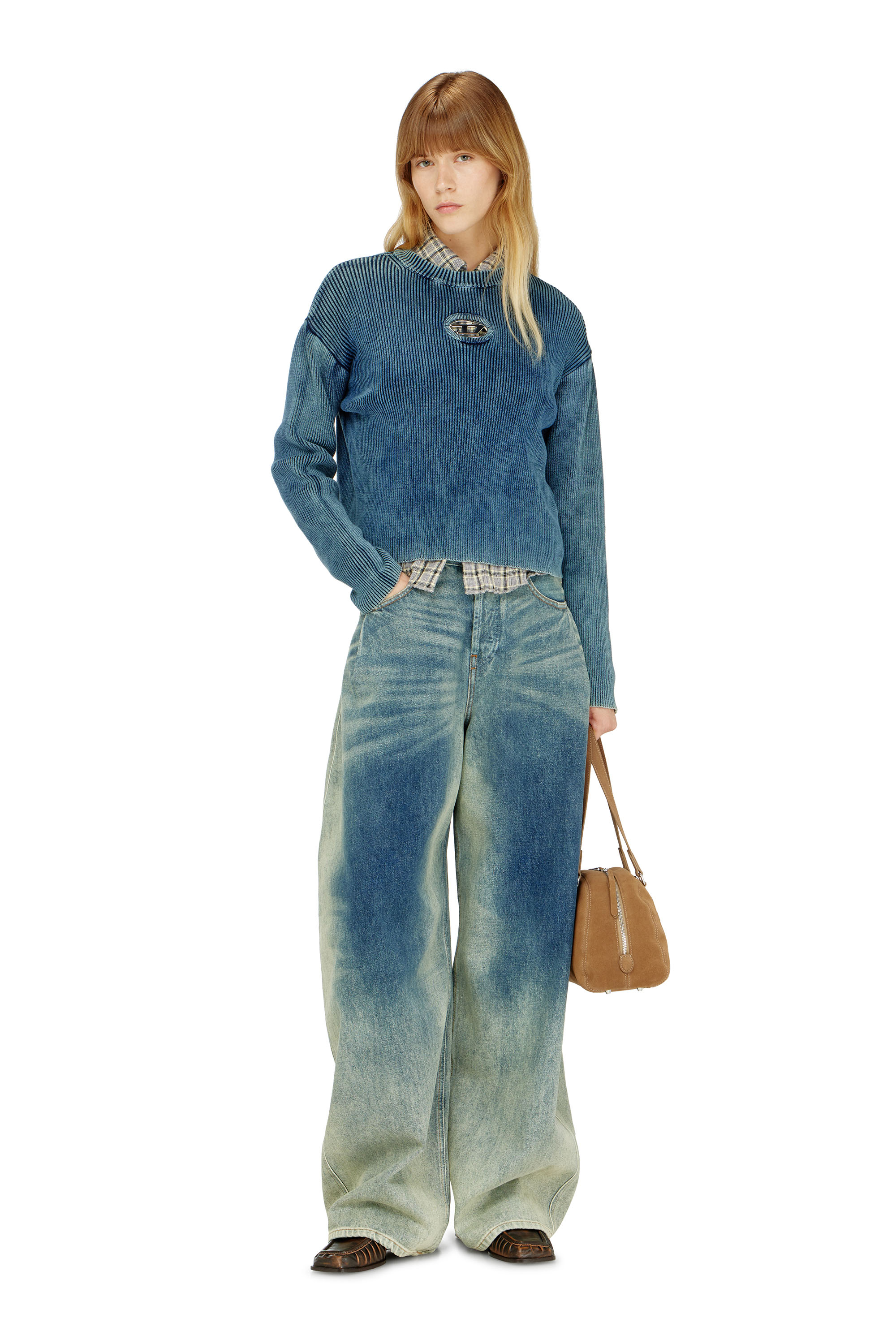 Diesel - M-ANCHOREX, Female's プルオーバーニット in ブルー - 1