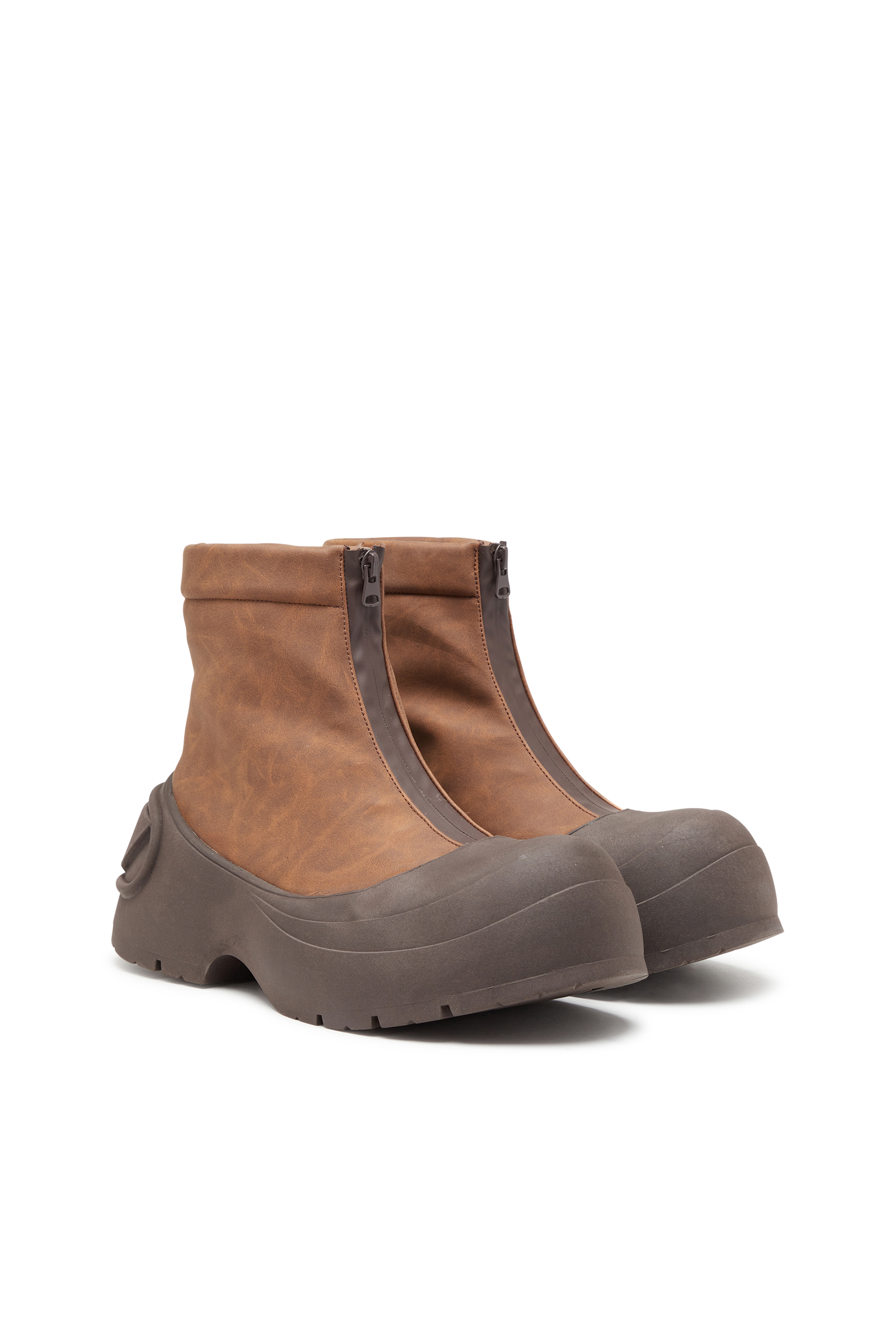 Diesel - D-DONALD CH, Male's D-Donald-Rubber-trimmed ankle boots in ブラウン - 2