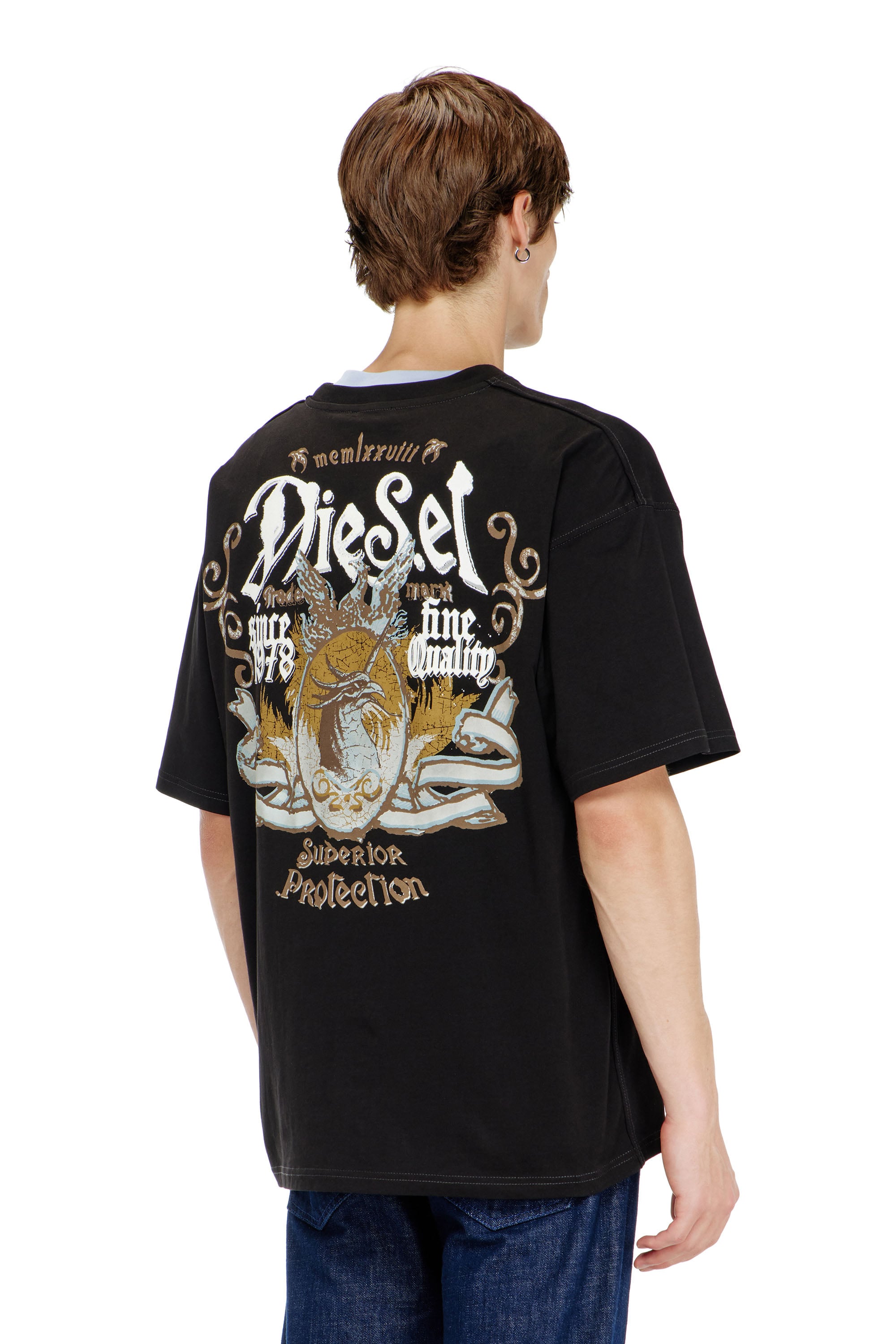 Diesel - T-BOXT-AA2, Male's Tシャツ in ブラック - 4