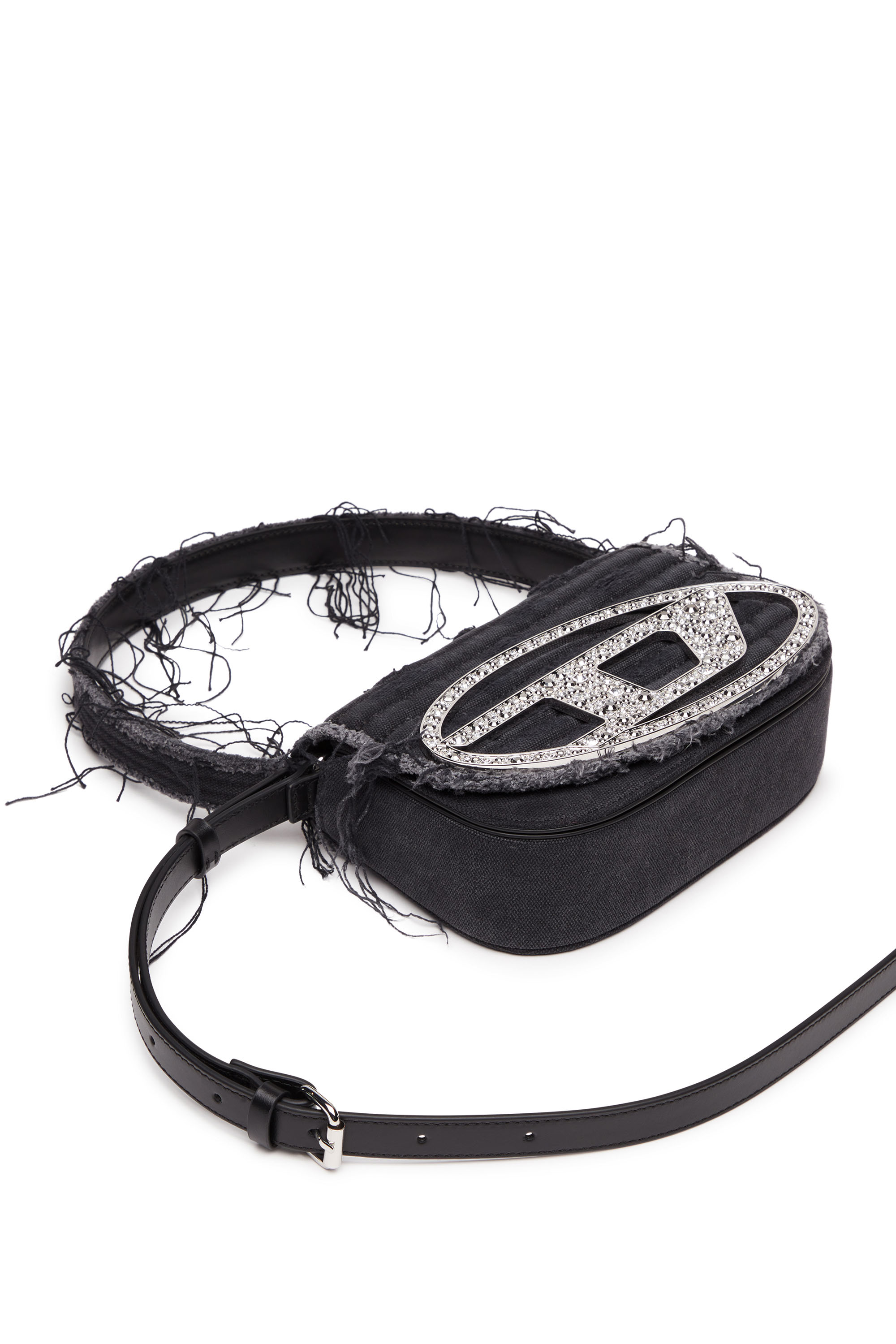 Diesel - 1DR, Female's 1DR-Iconic shoulder bag in canvas and leather in ブラック - 5