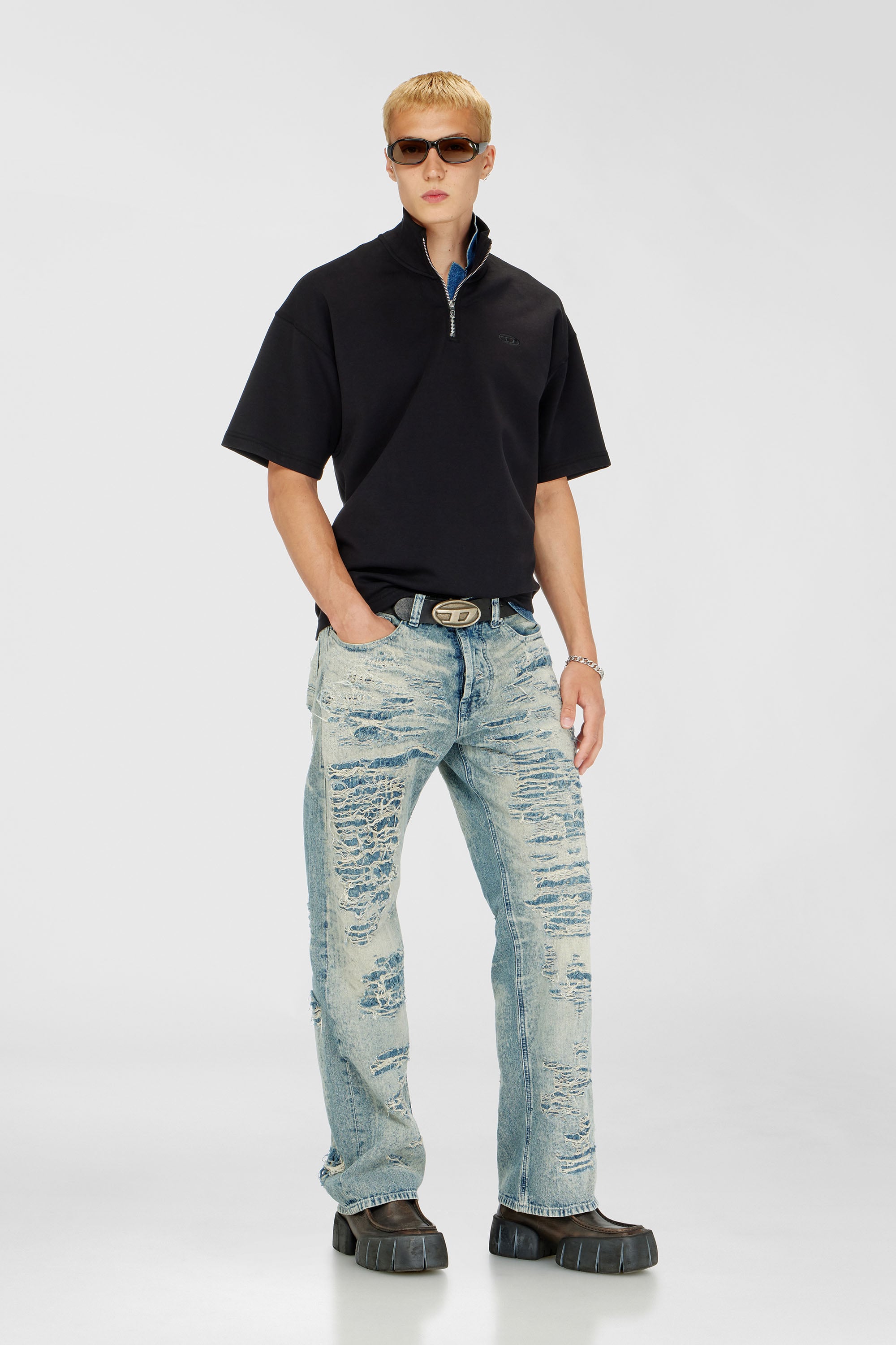 Diesel - S-CUBY, Male's 半袖スウェット in ブラック - 2