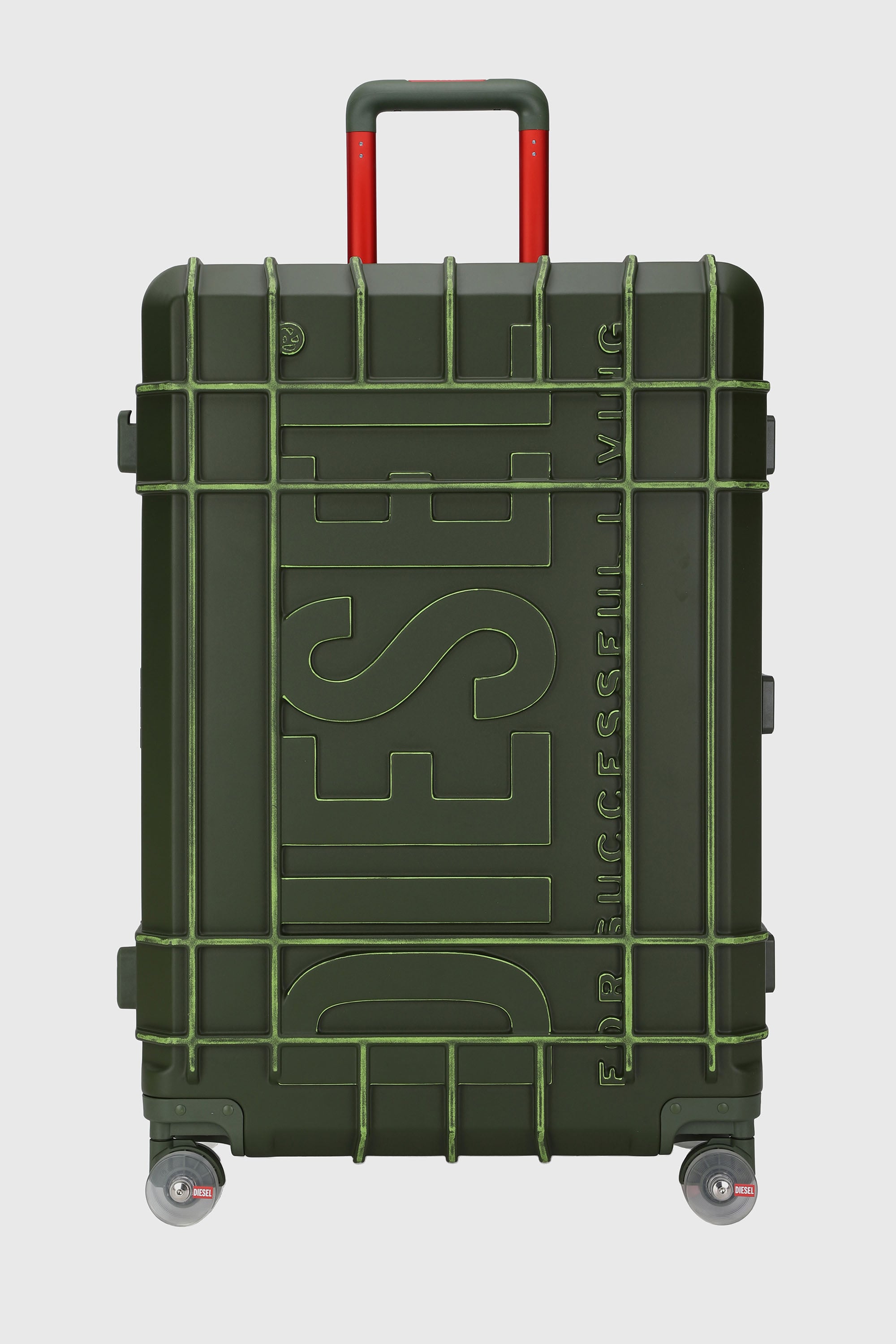 Diesel - DIESEL PC STRONG IMAGE TROLLEY- DSL003, Unisex's Rugged suitcase size L in ミリタリーグリーン - 1