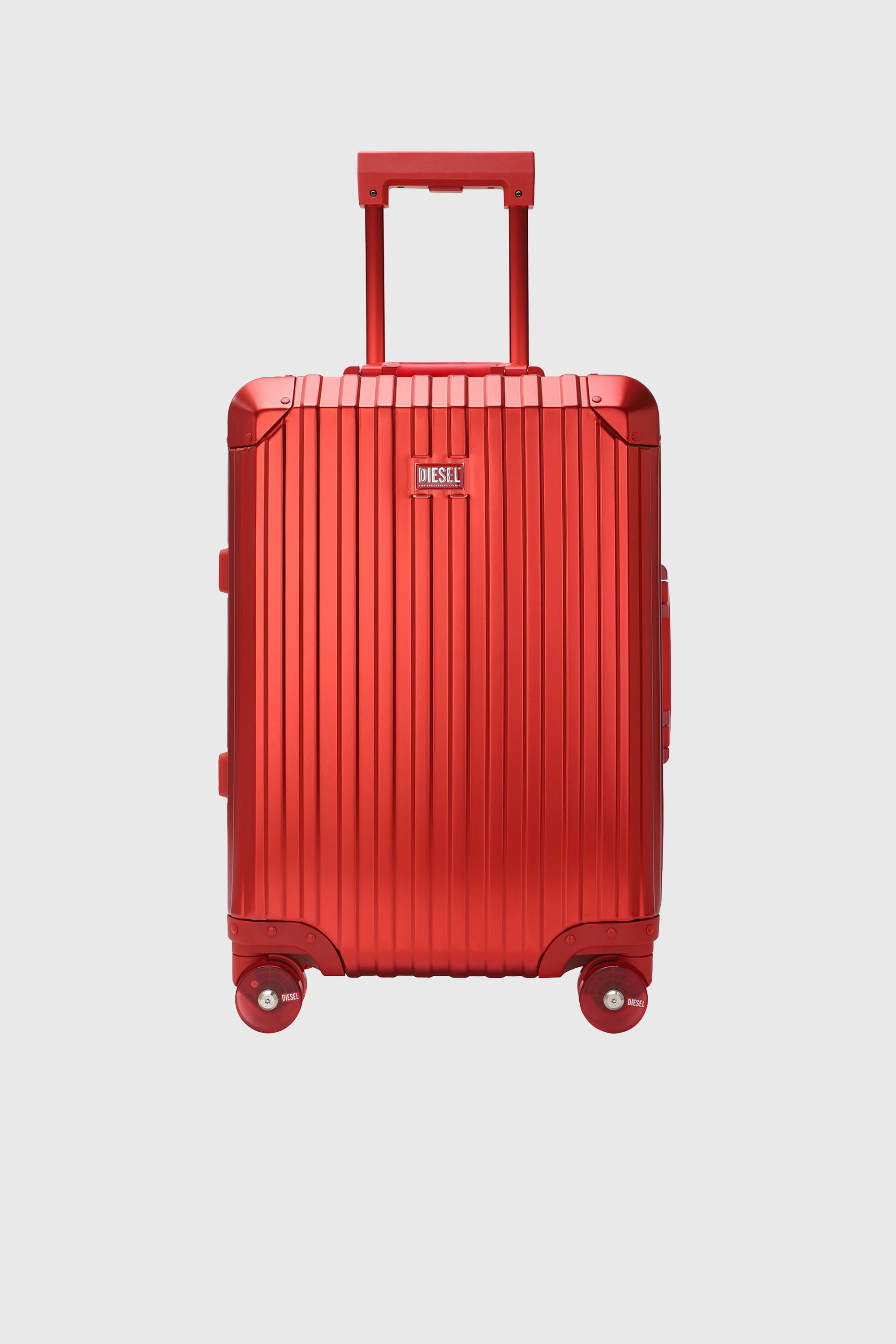 Diesel - DIESEL ALUMINUM TROLLEY- DSL002, Unisex's Aluminum suitcase size S in レッド - 1