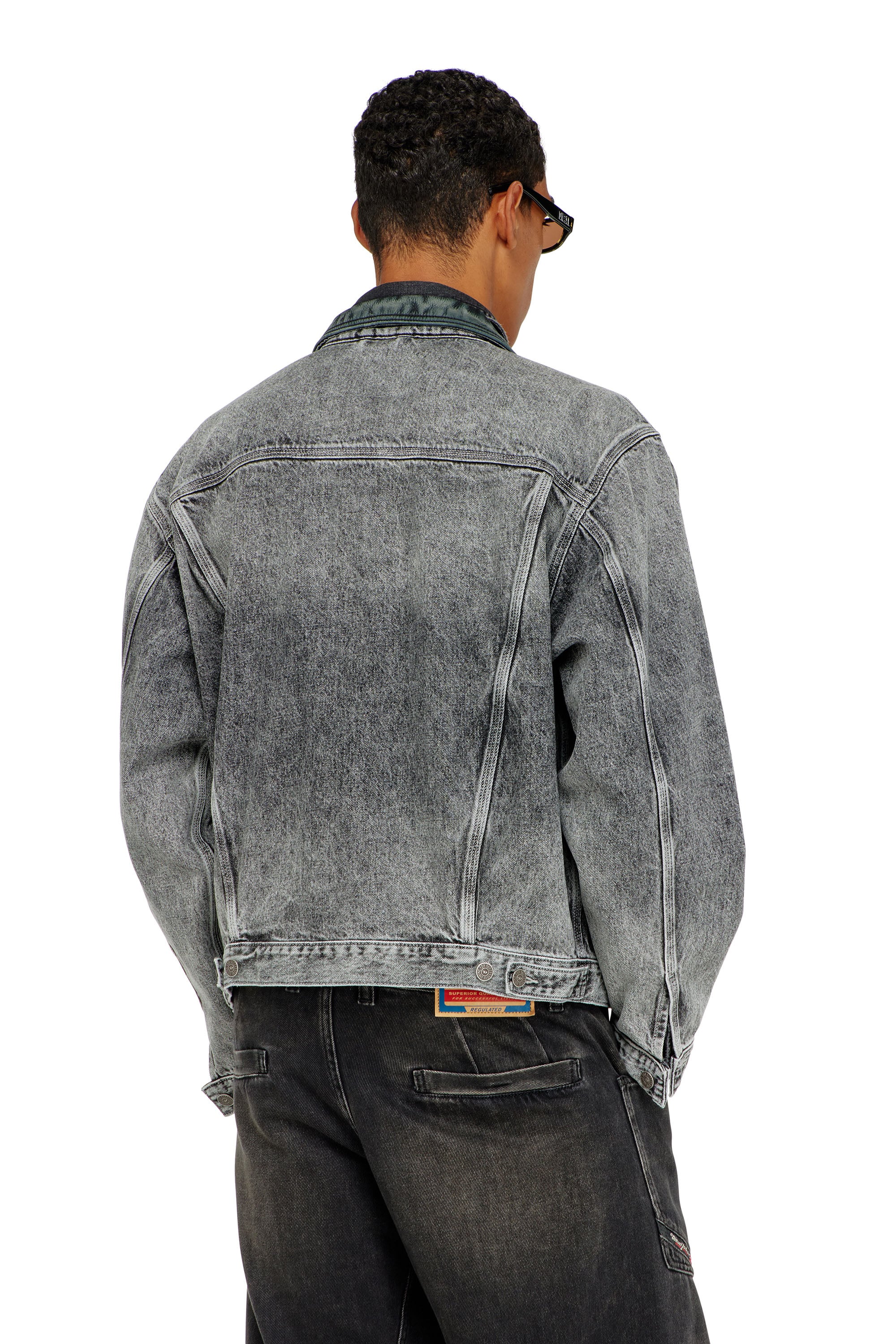Diesel - D-DENVER-S, Unisex's デニムジャケット in グレー - 5