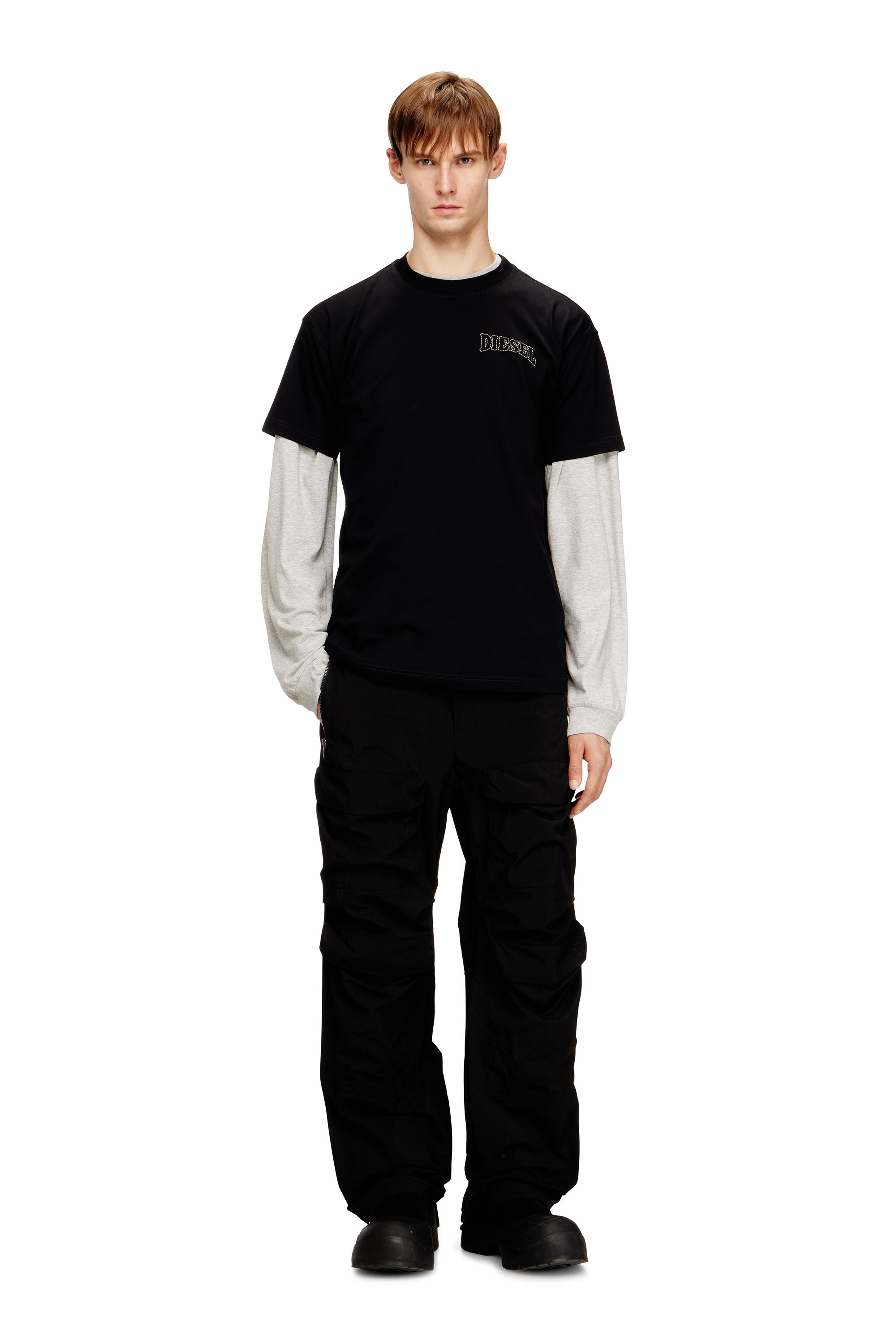 Diesel - T-NORM-V16, Male's Tシャツ in ブラック - 2