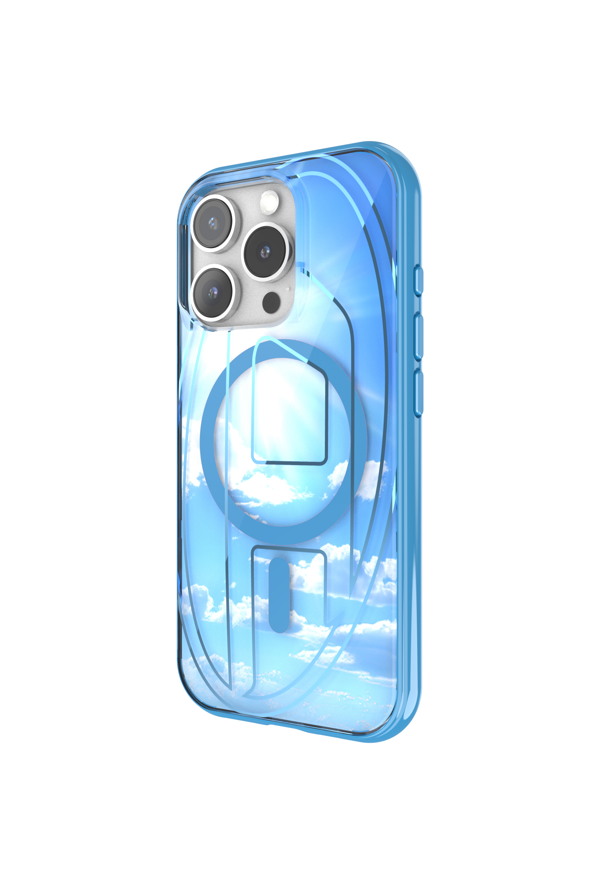 Diesel - 60253 AOP CASE, Unisex's Oval D Case with Magsafe iPhone 16 Pro in アジュール - 2