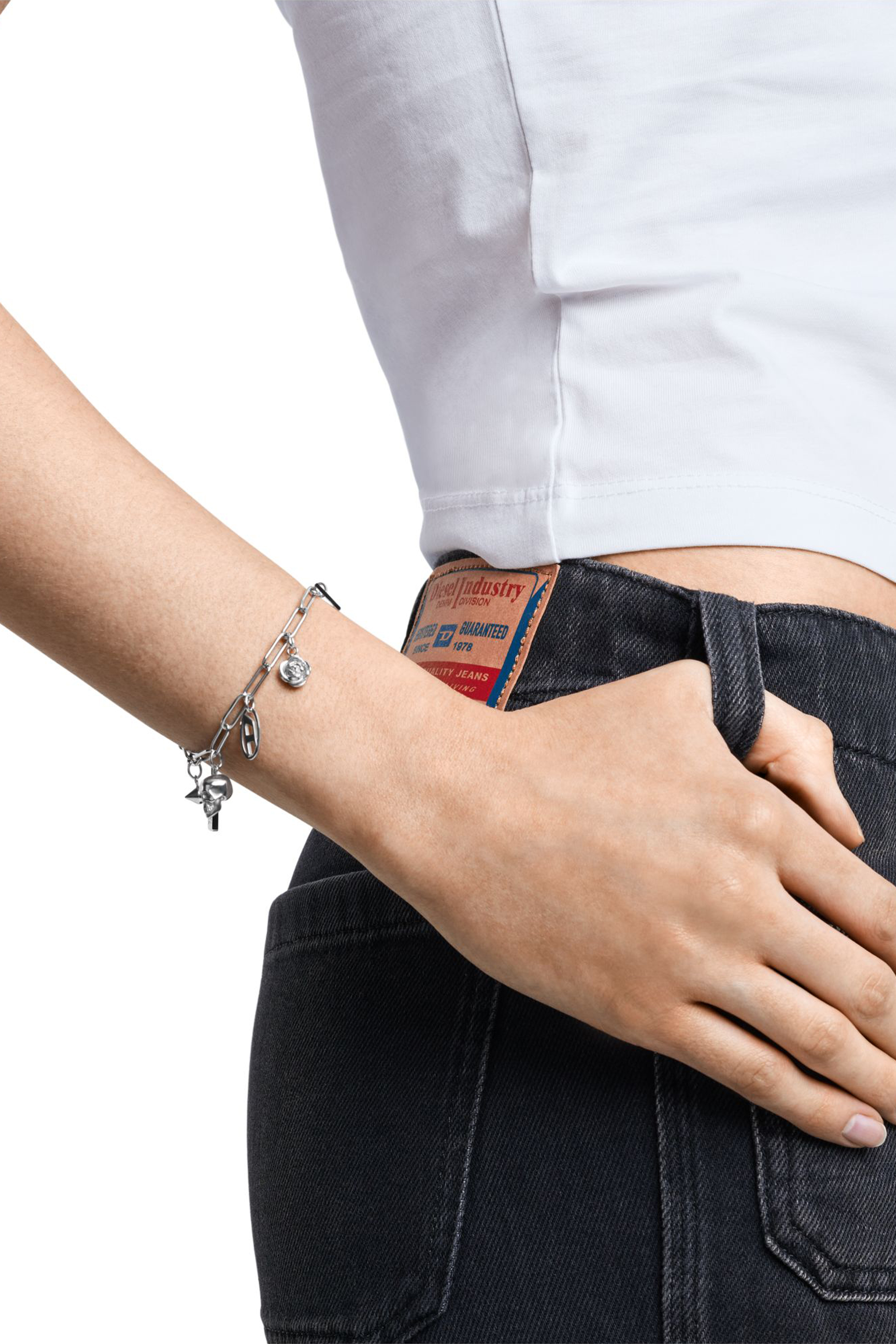 Diesel - DX1604040, Unisex's Stainless Steel Charm Bracelet in シルバー - 3