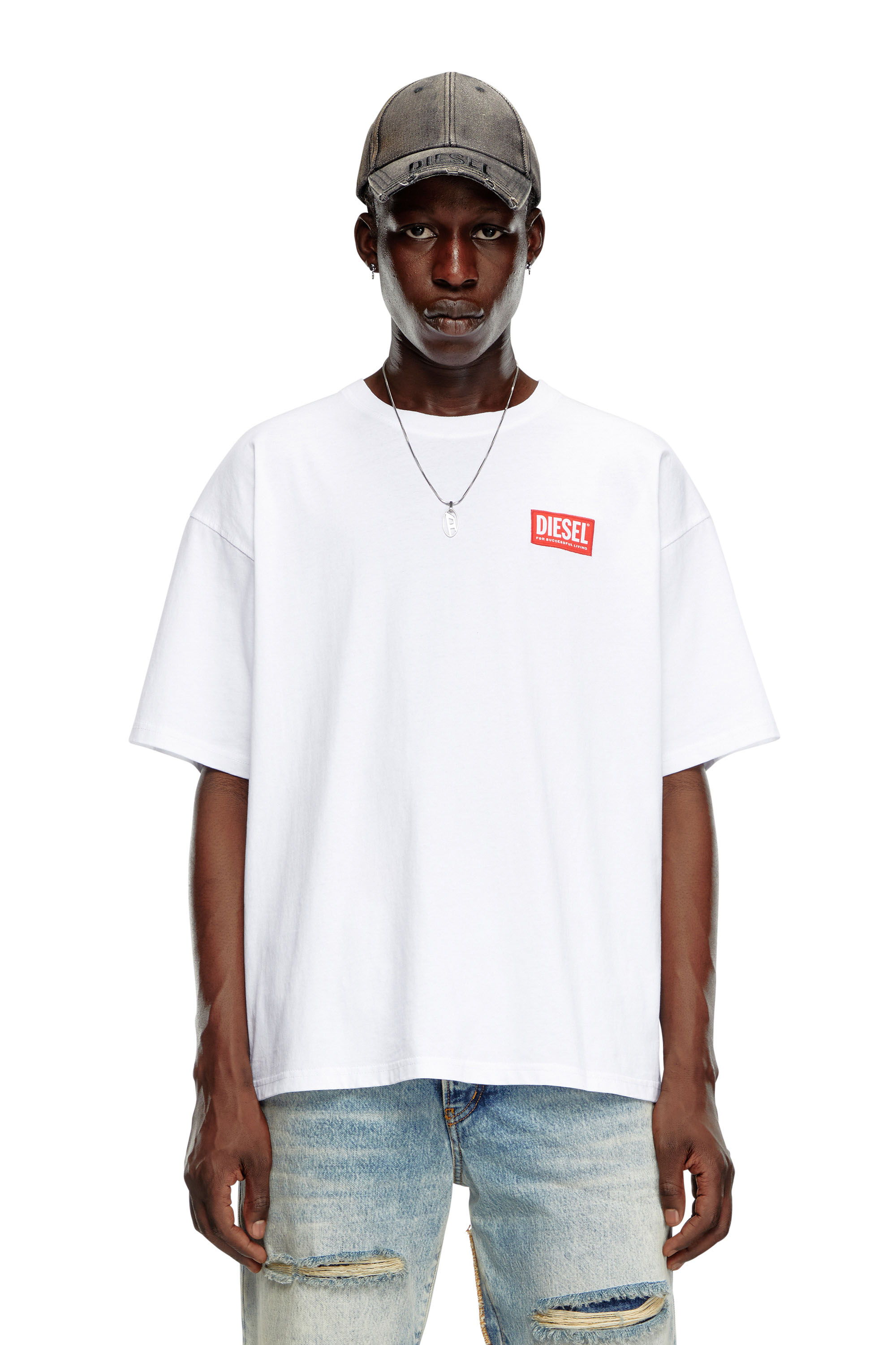 Diesel - T-BOXT-LAB, Male's Tシャツ in ホワイト - 3