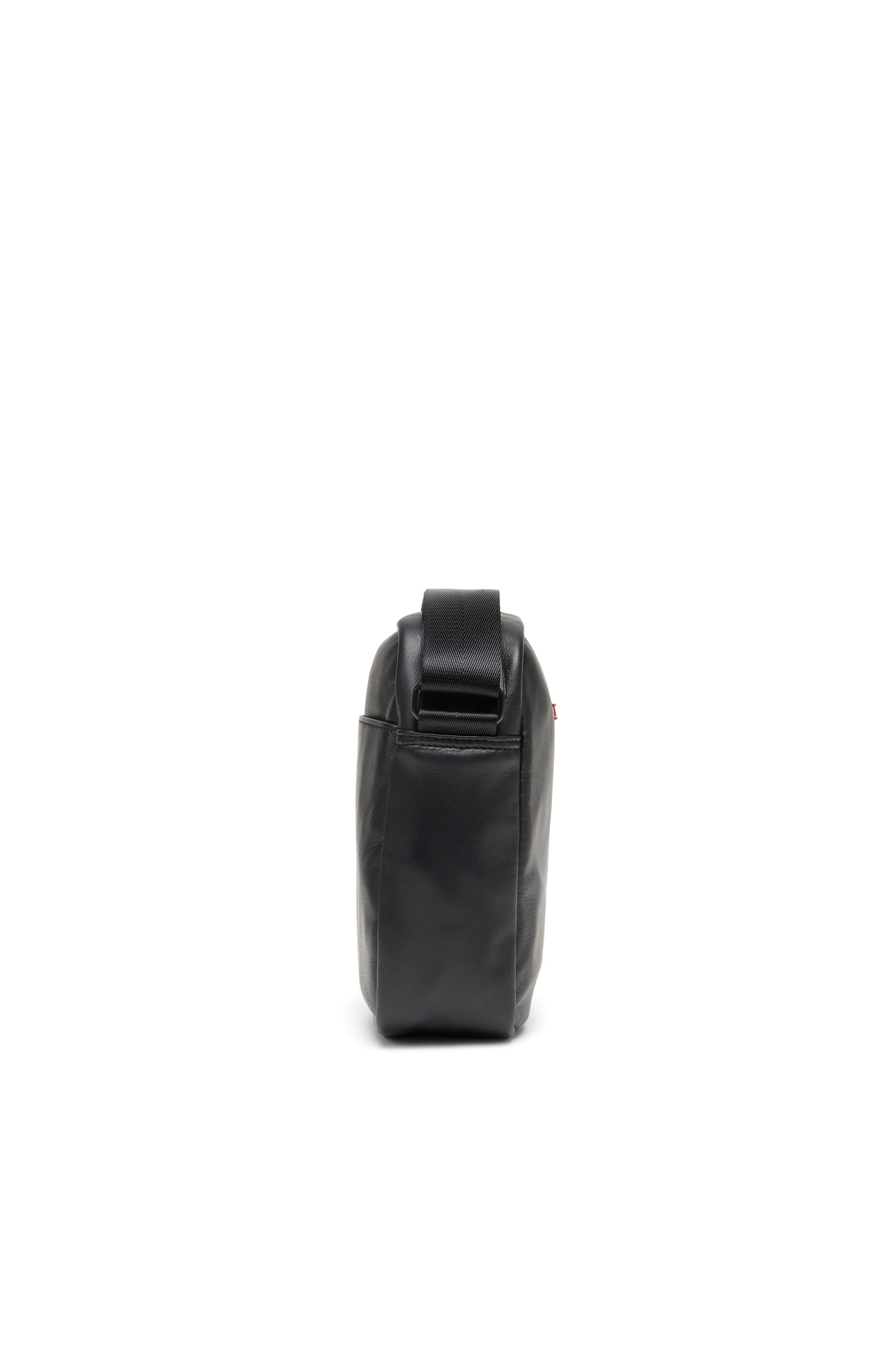 Diesel - RAVE CROSSBODY, Male's Rave-Leather crossbody bag with metal D in ブラック - 3